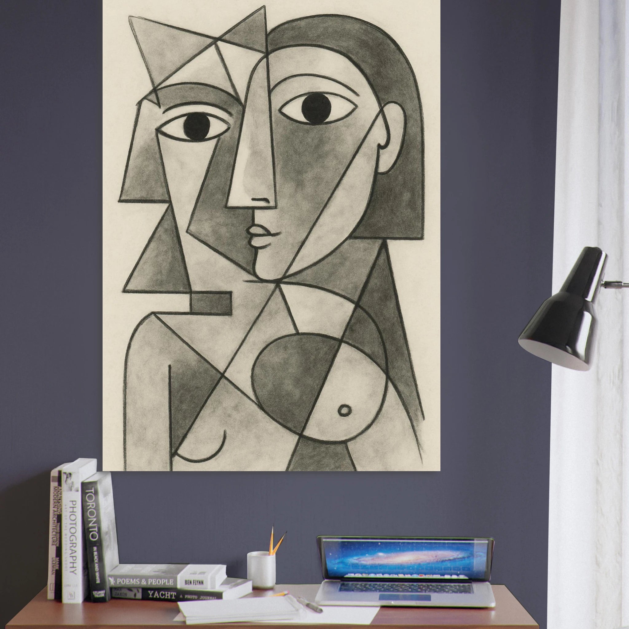 Abstract Cubist Portrait Poster - Calda Design Studio