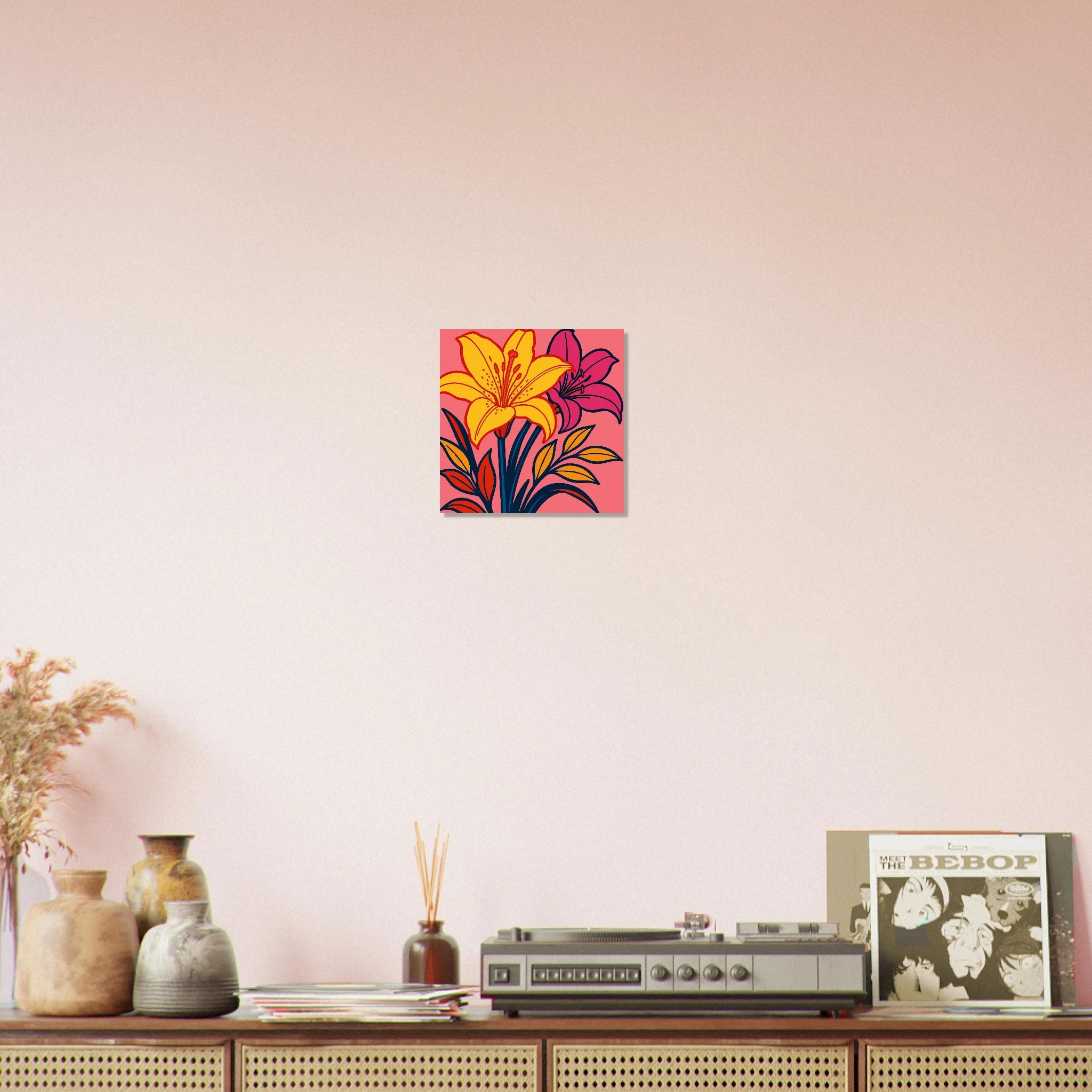 Vibrant Pop Art Lily Blossoms Poster - Calda Design Studio