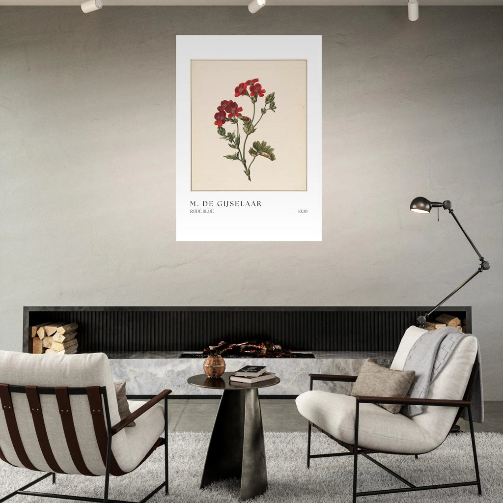 Rode Bloe Poster - Calda Design Studio