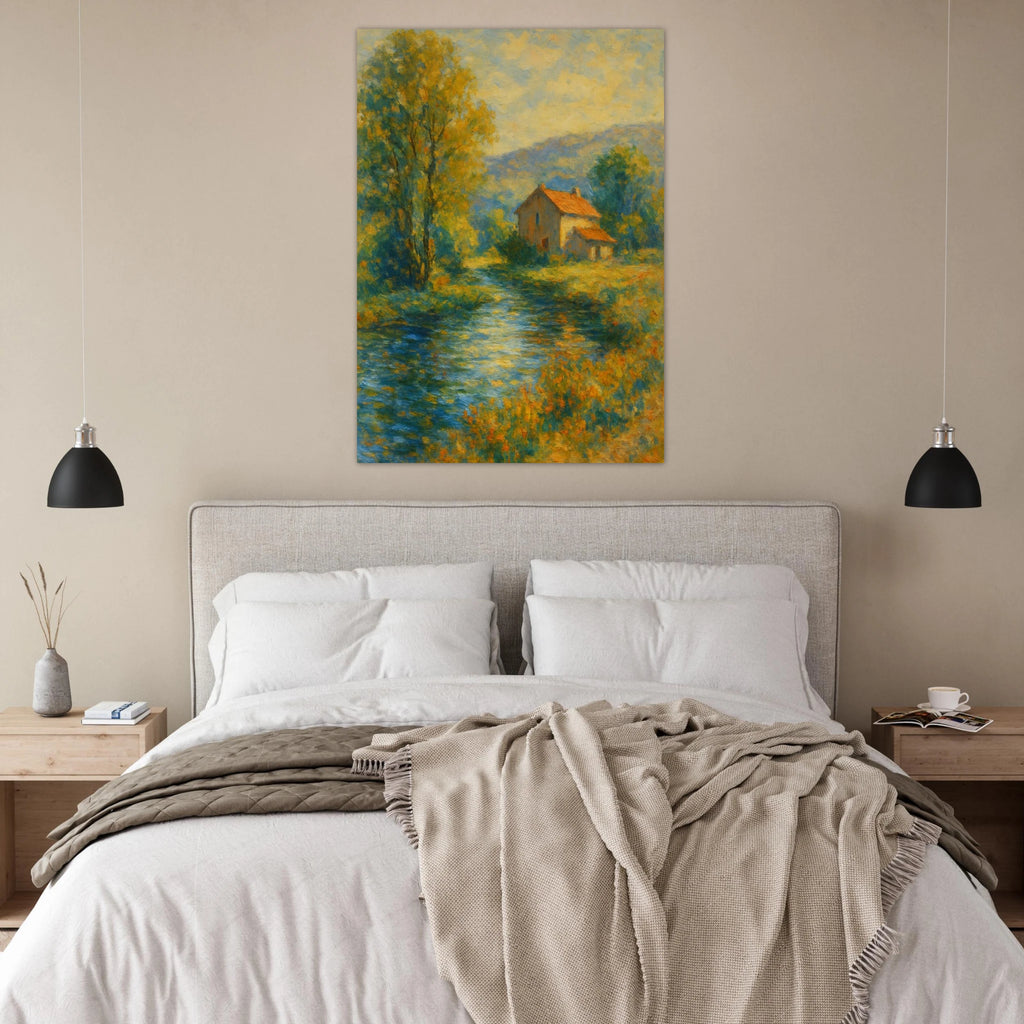 Serene River in Golden Light Poster - Calda Design Studio