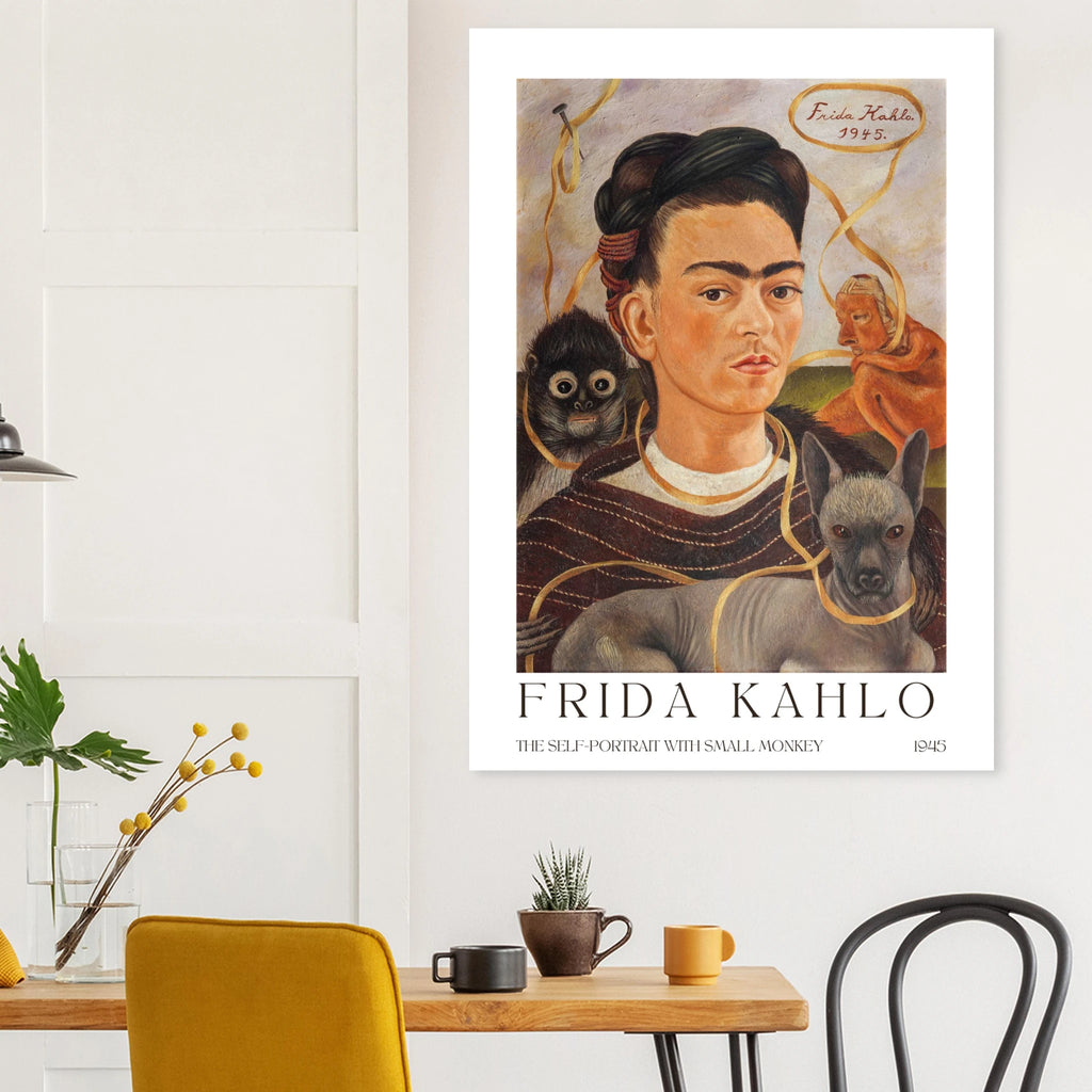 The self-portrait with small monkey Poster - Calda Design Studio