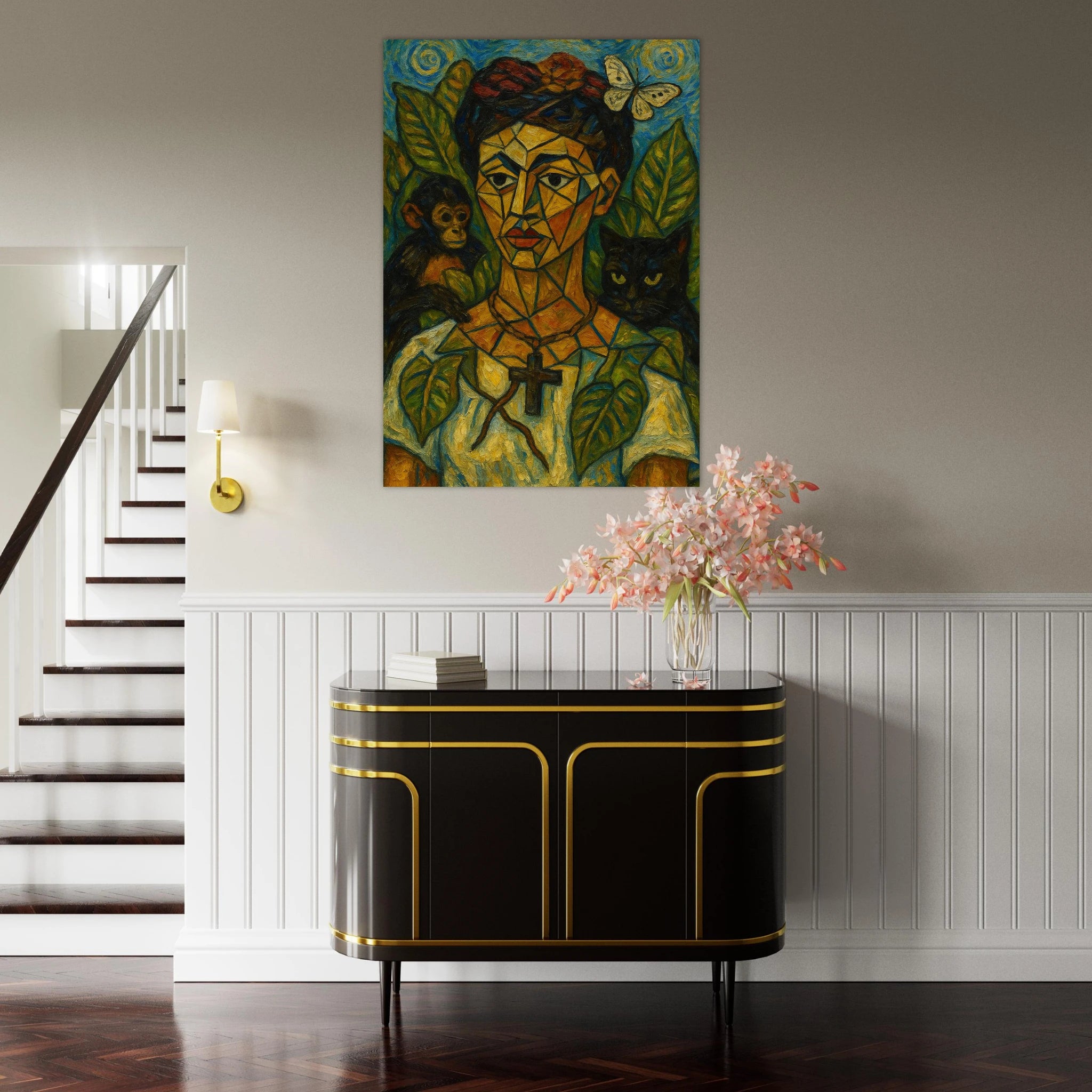 Cubist Portrait with Animals - Calda Design Studio