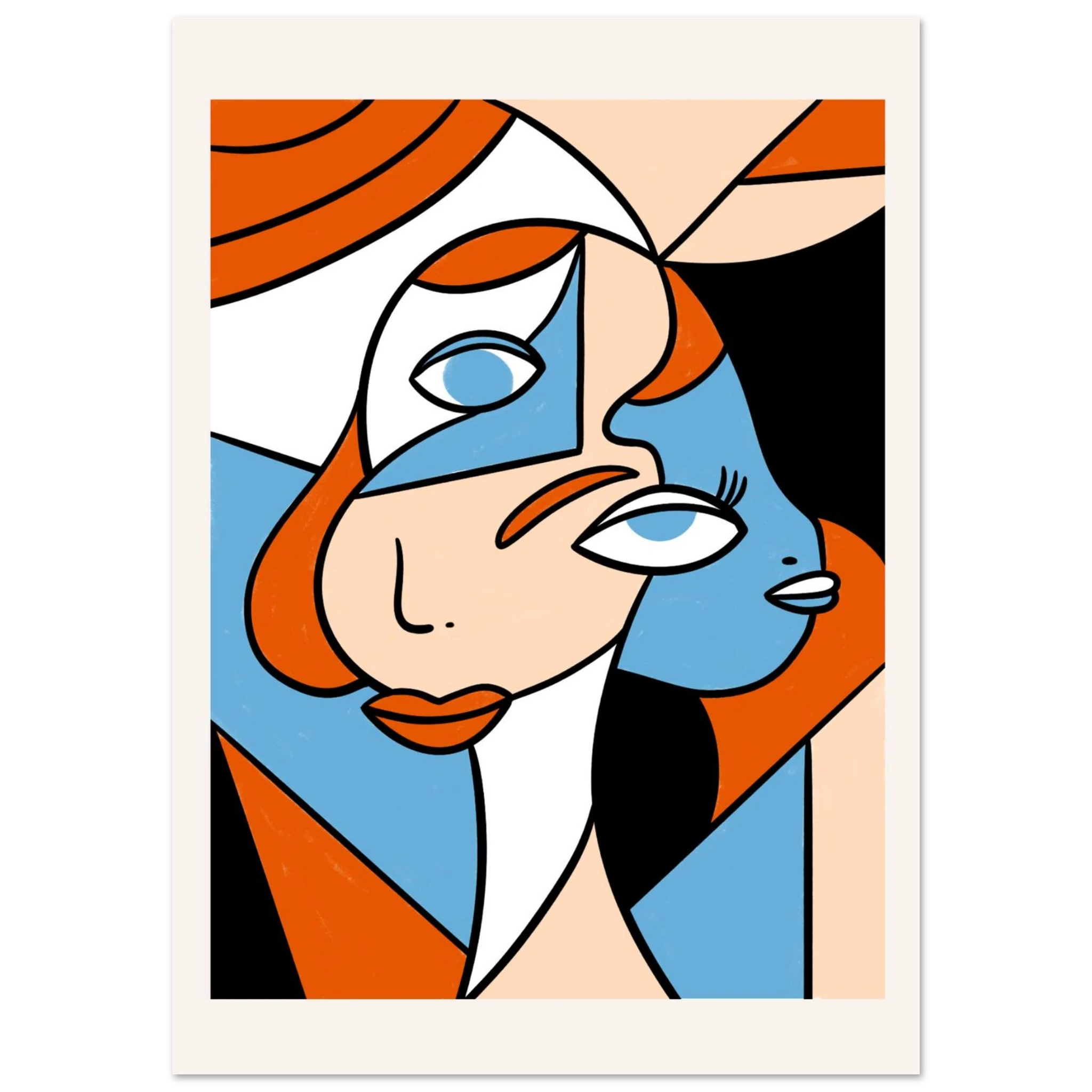 Two faced Woman Poster - Calda Design Studio