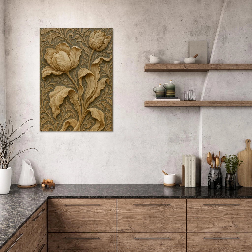 Tulip-Inspired Bas-Relief Poster - Calda Design Studio