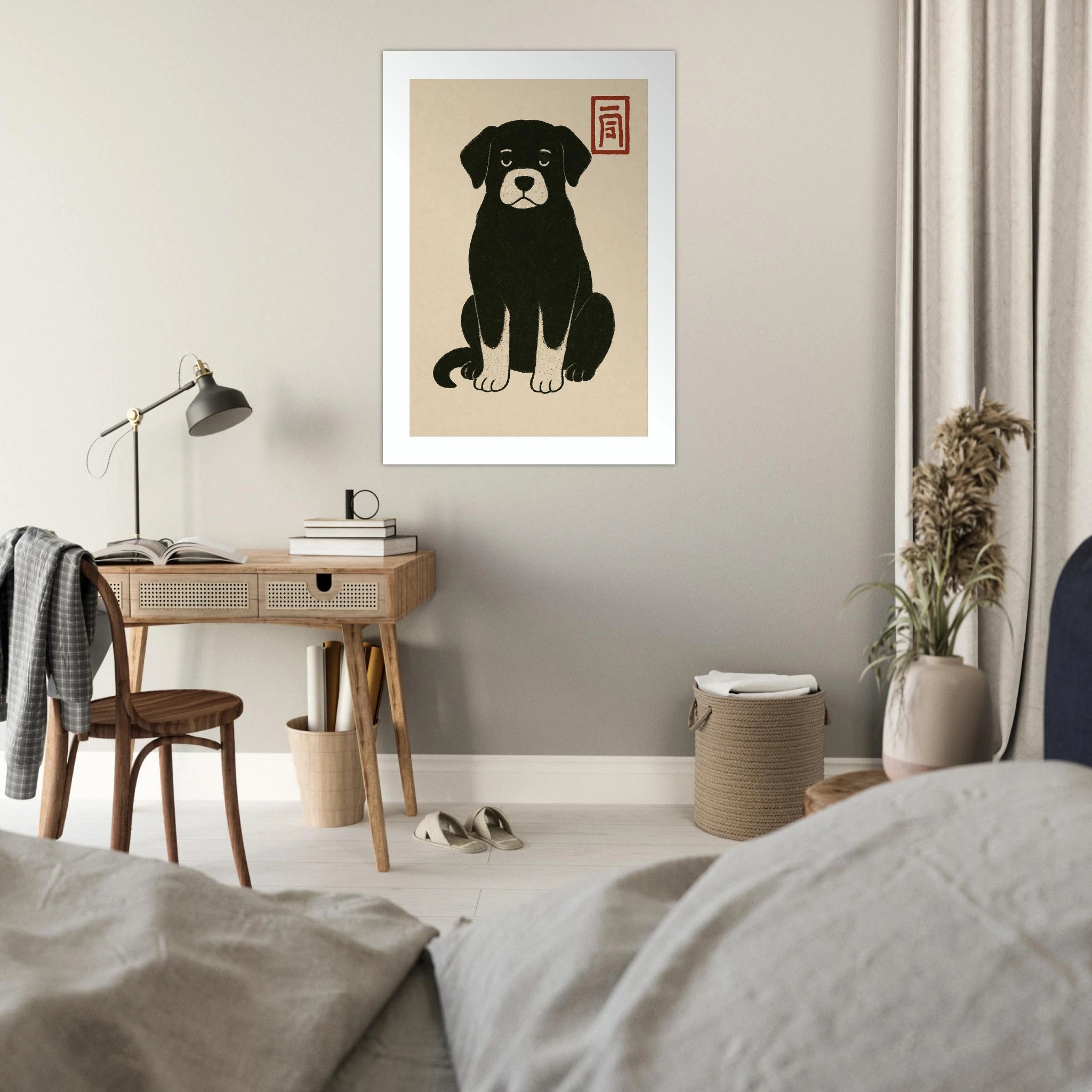 Japanese Dog Poster - Calda Design Studio