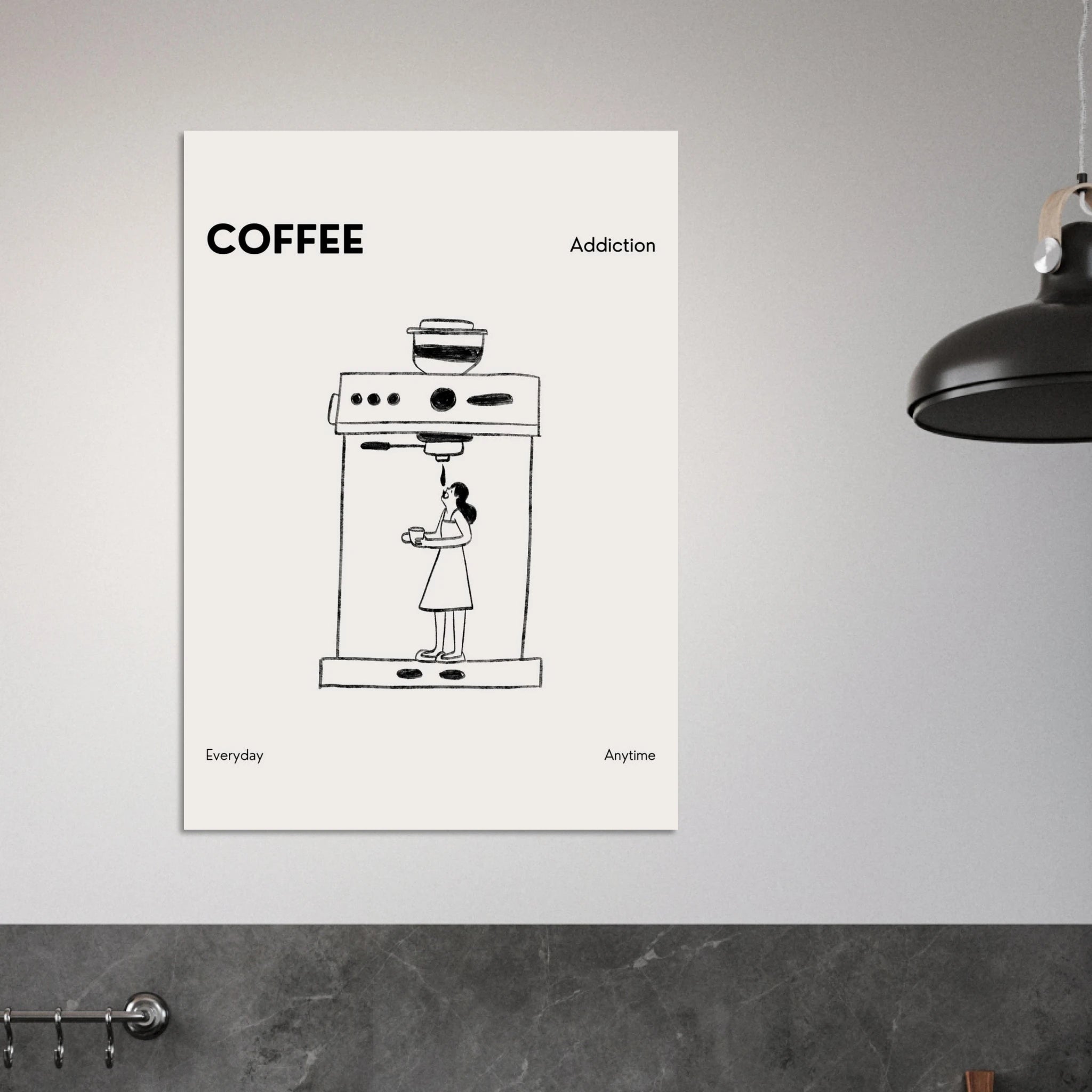 Coffee Addiction Poster - Calda Design Studio