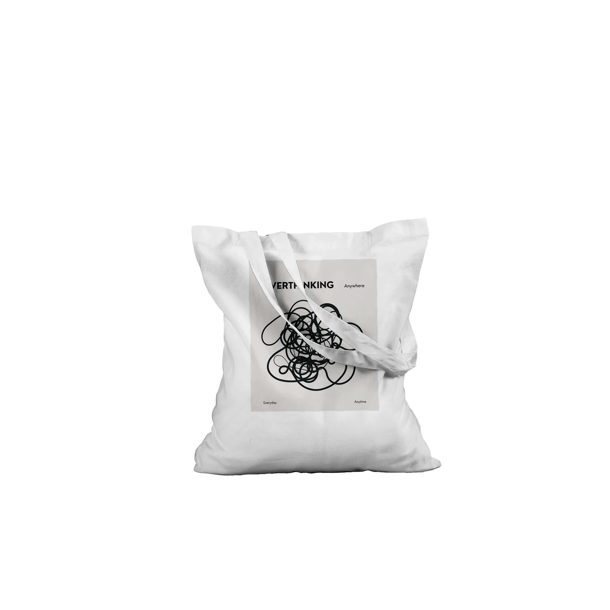 Overthinking Classic Tote Bag White - Calda Design Studio