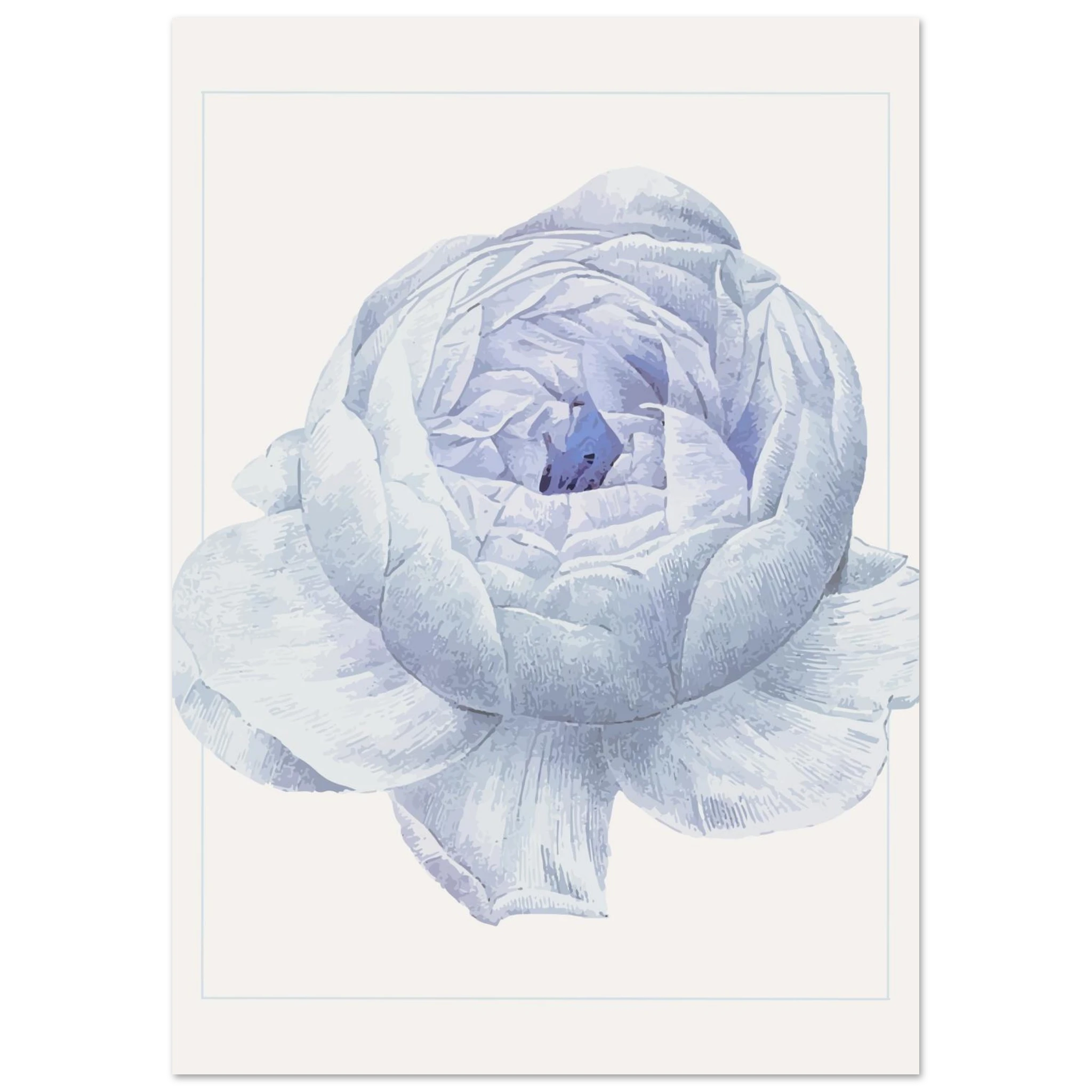 Blue Flower Poster - Calda Design Studio