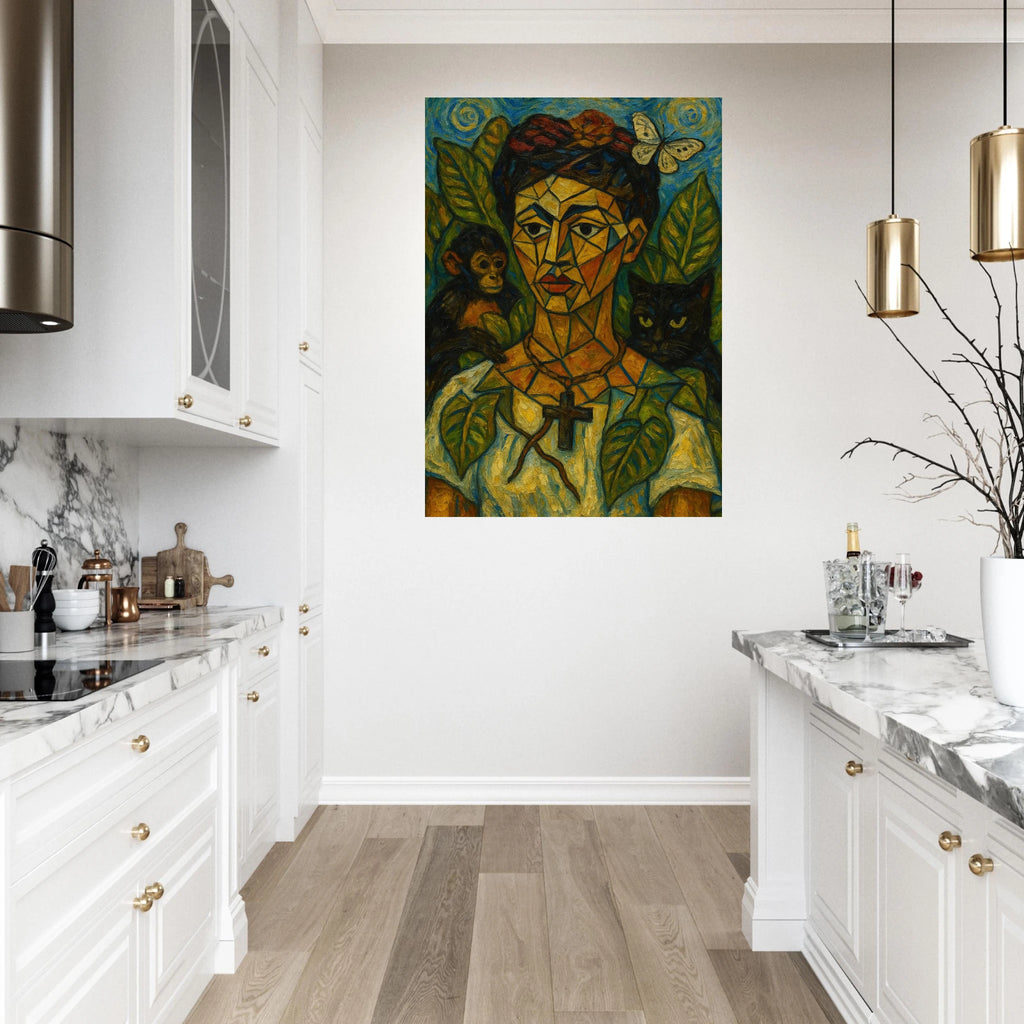 Cubist Portrait with Animals - Calda Design Studio