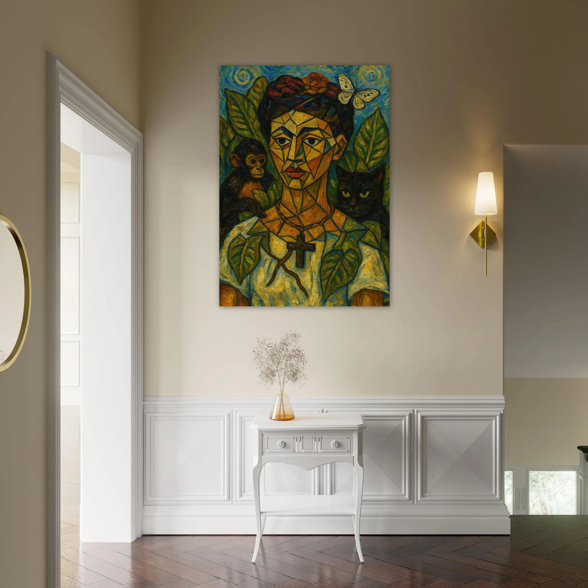 Cubist Portrait with Animals - Calda Design Studio