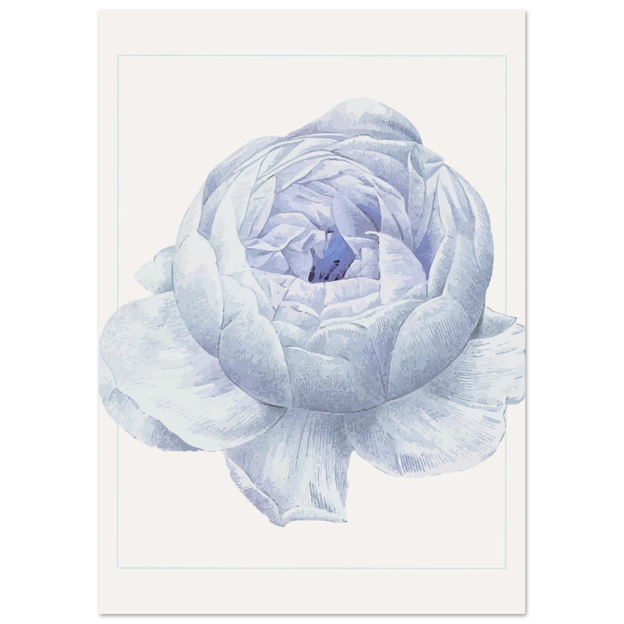 Blue Flower Poster - Calda Design Studio
