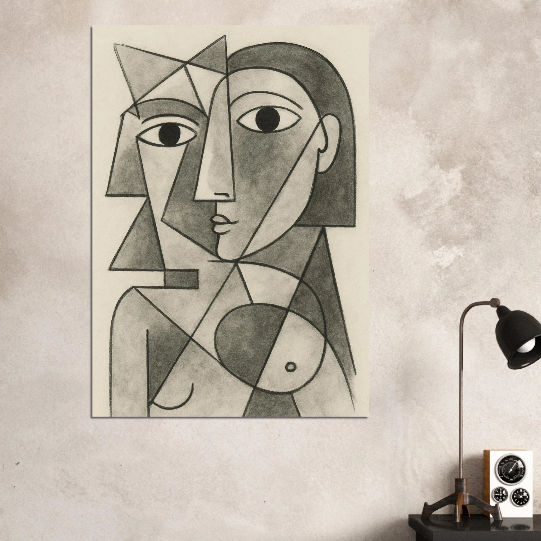 Abstract Cubist Portrait Poster - Calda Design Studio