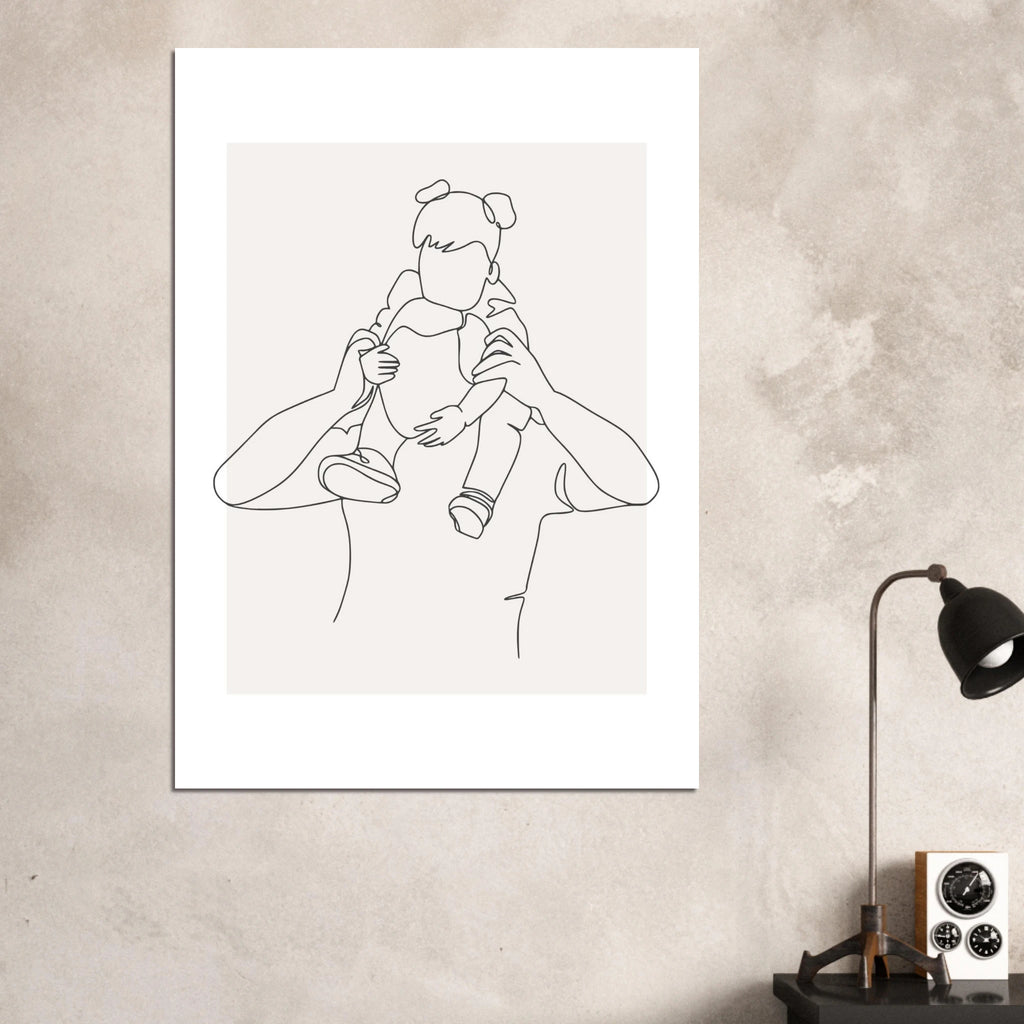 Father and Daughter Poster - Calda Design Studio