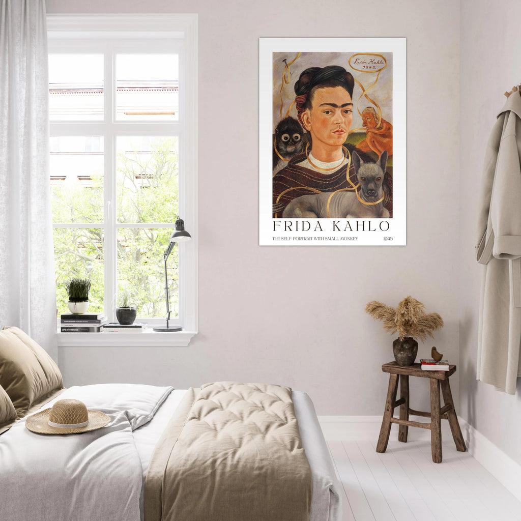 The self-portrait with small monkey Poster - Calda Design Studio