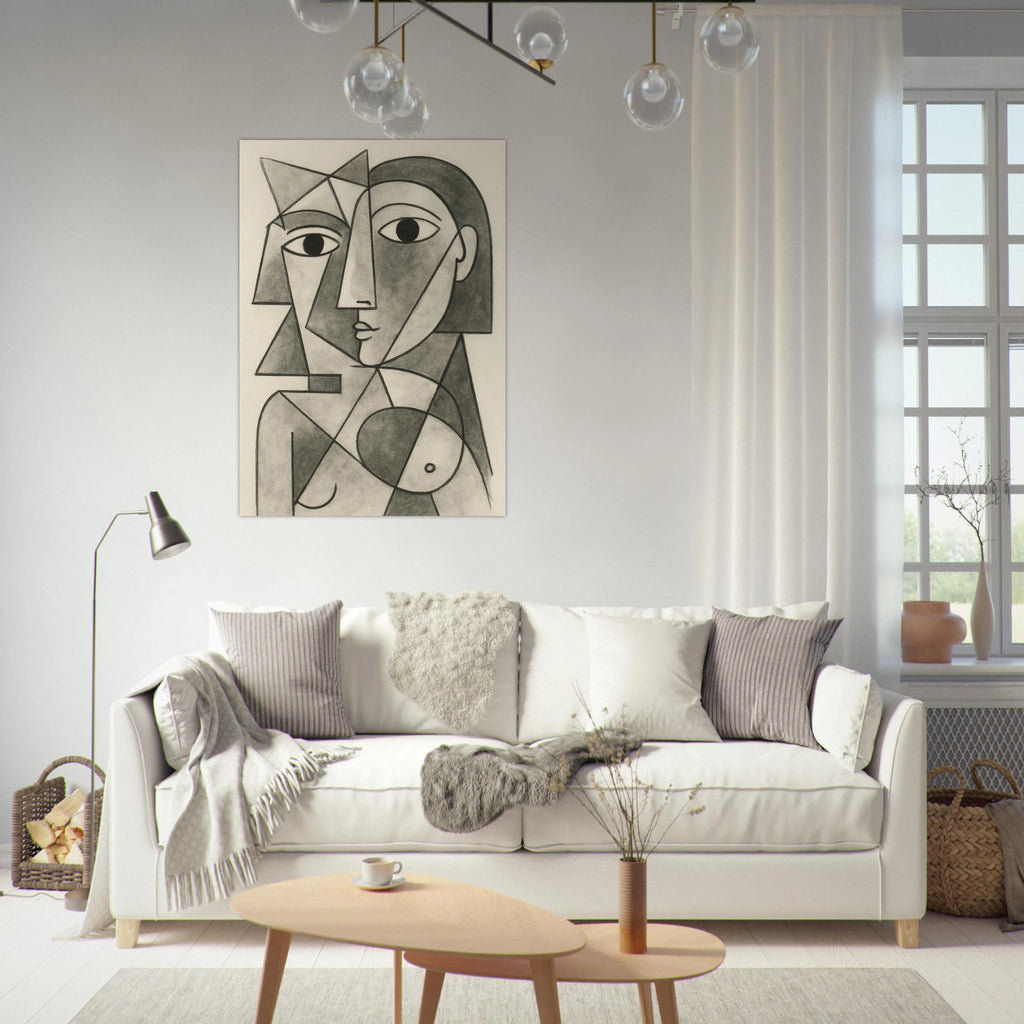 Abstract Cubist Portrait Poster - Calda Design Studio