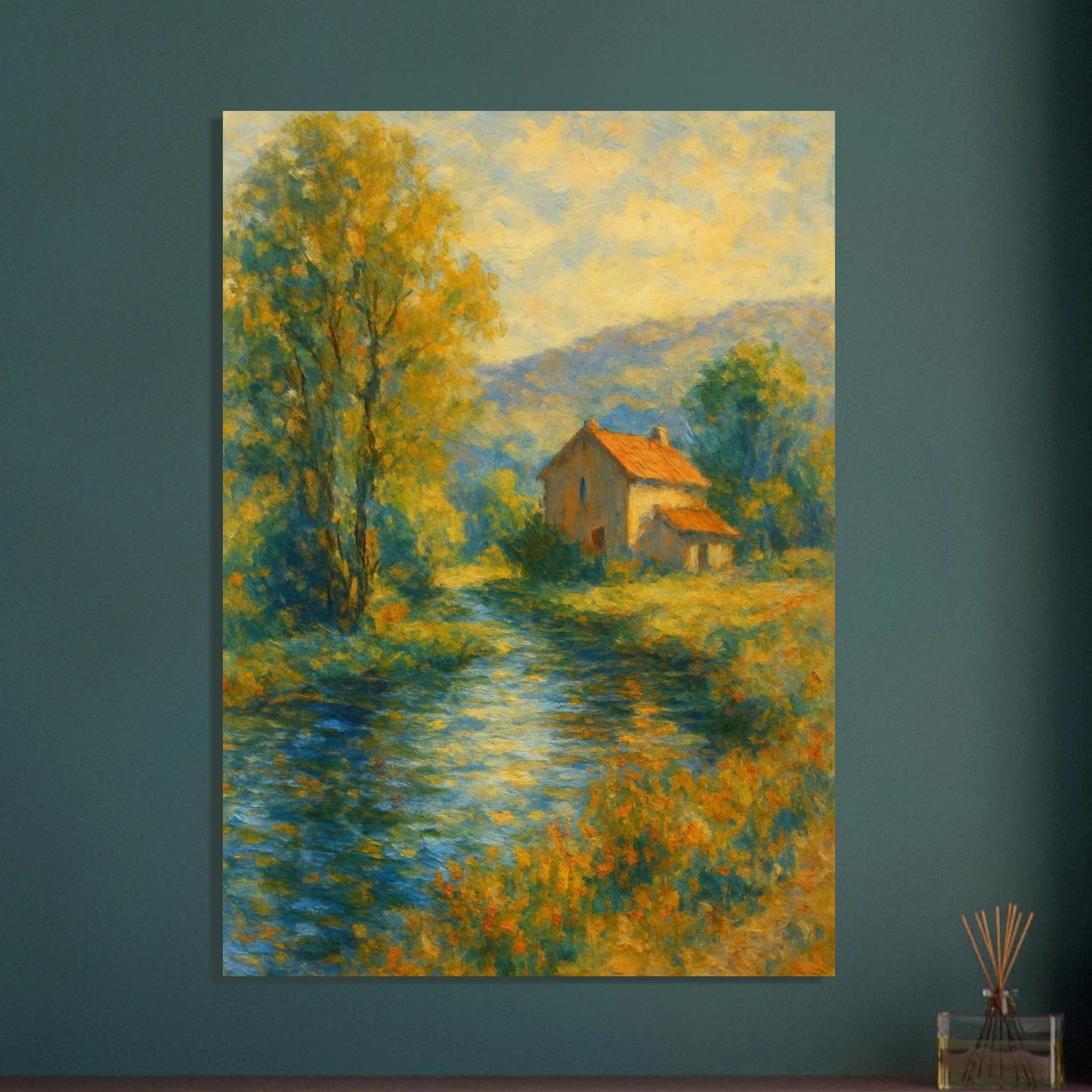 Serene River in Golden Light Poster - Calda Design Studio