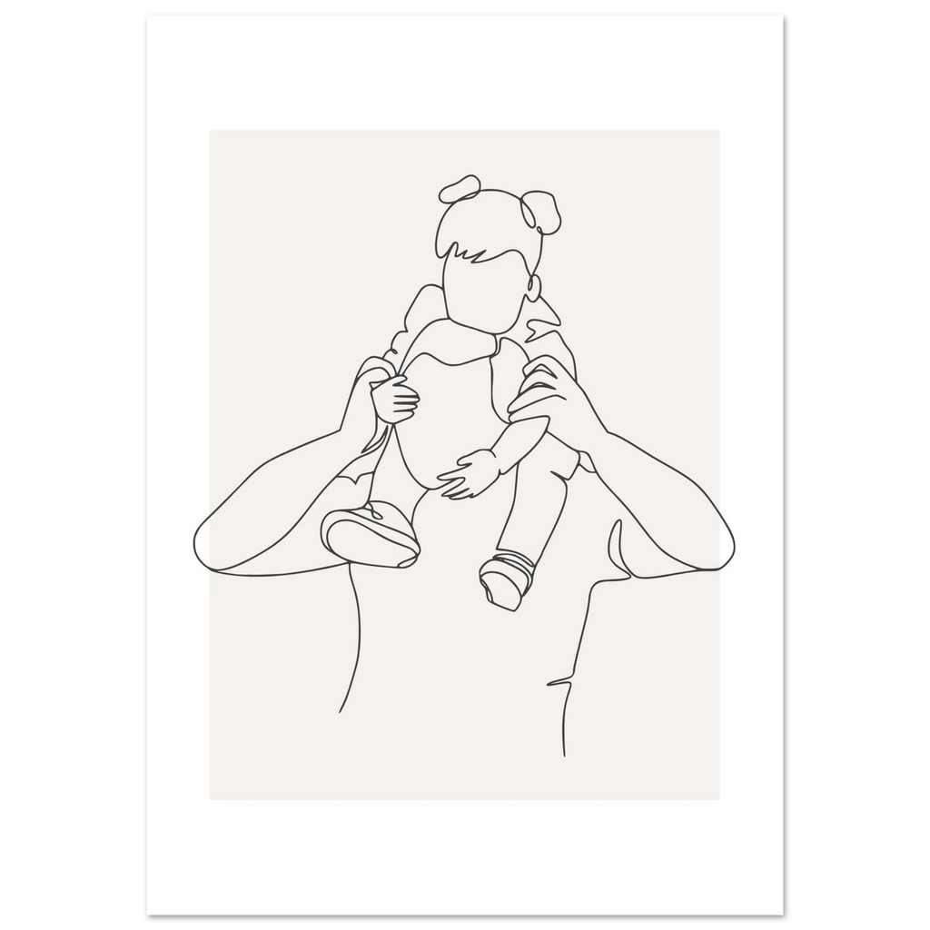 Father and Daughter Poster - Calda Design Studio