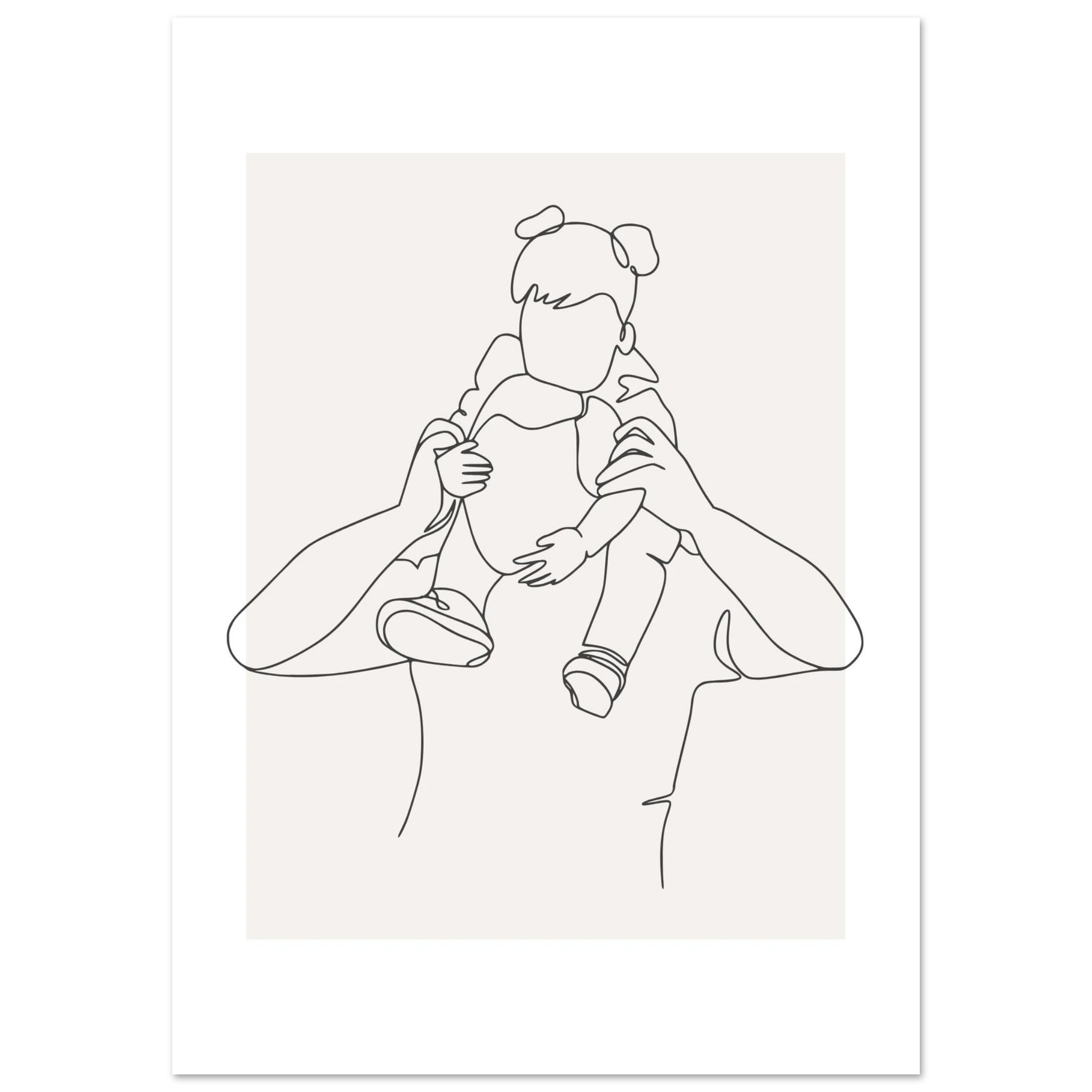 Father and Daughter Poster - Calda Design Studio