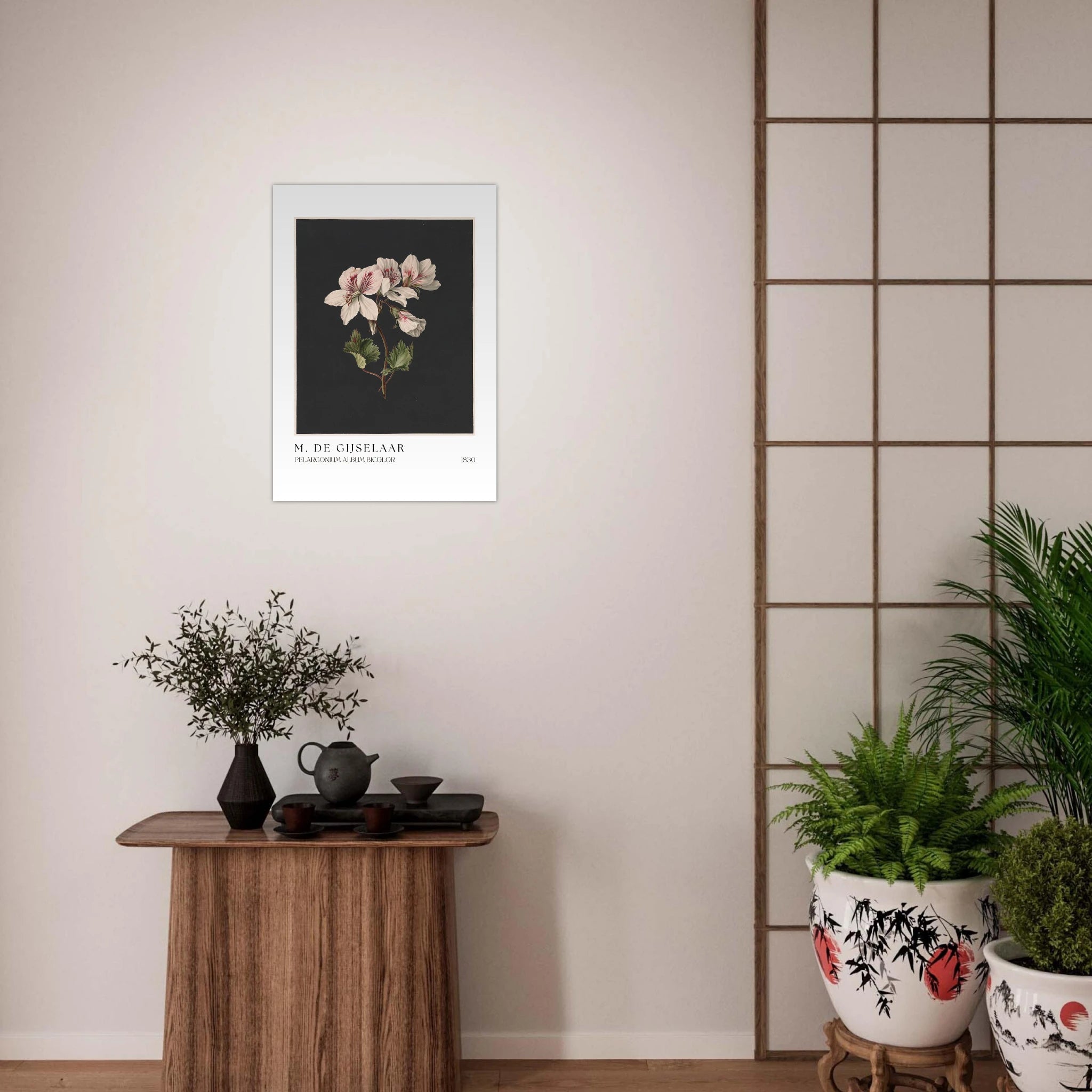 Pelargonium album bicolor Poster - Calda Design Studio