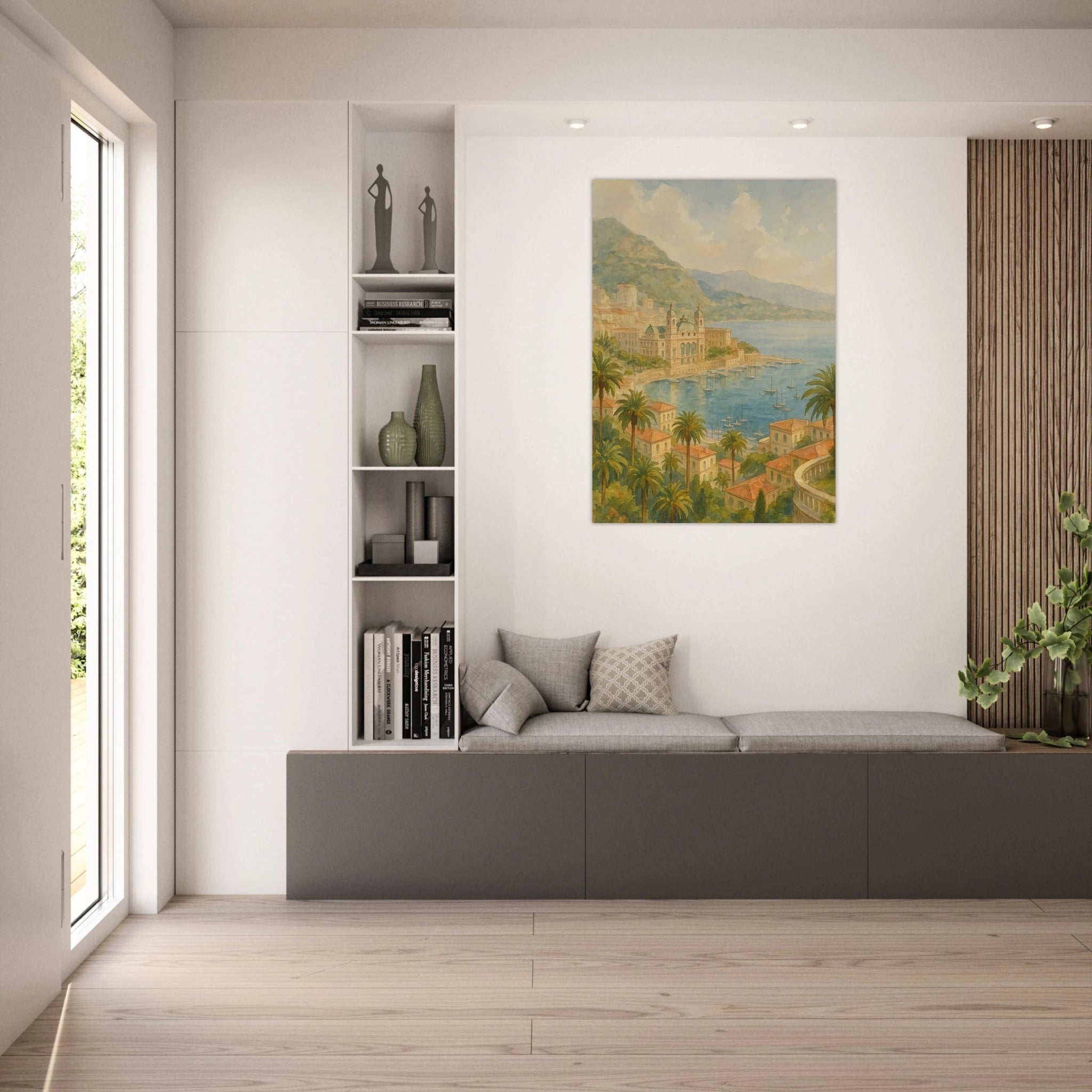 Mediterranean Harbor and Monaco Poster - Calda Design Studio