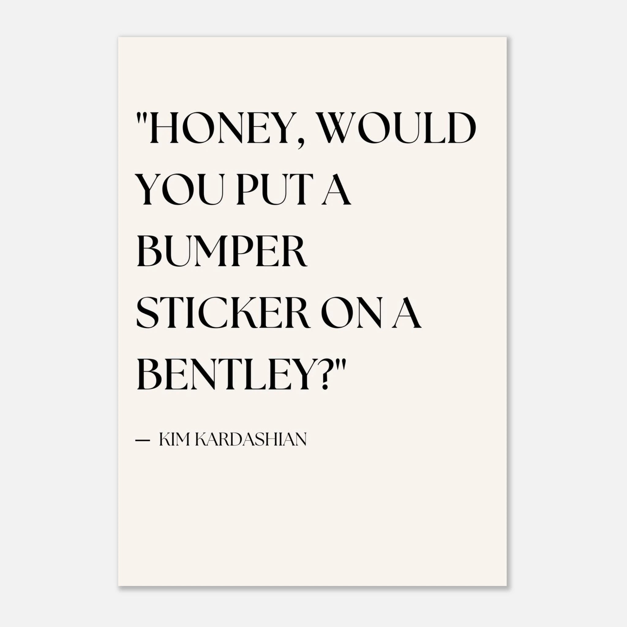 Bumper Poster - Calda Design Studio