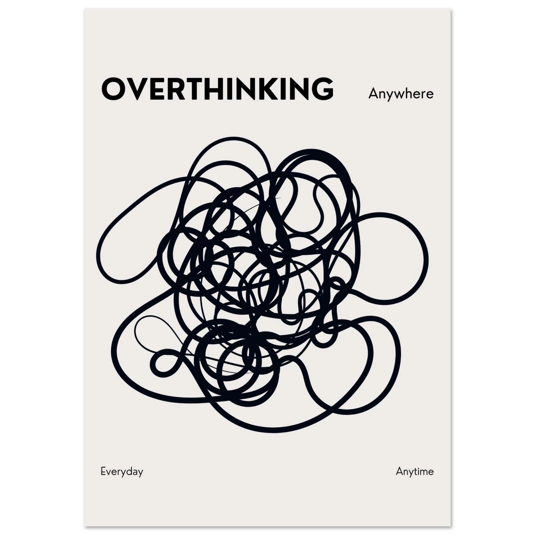 Overthinking Poster - Calda Design Studio