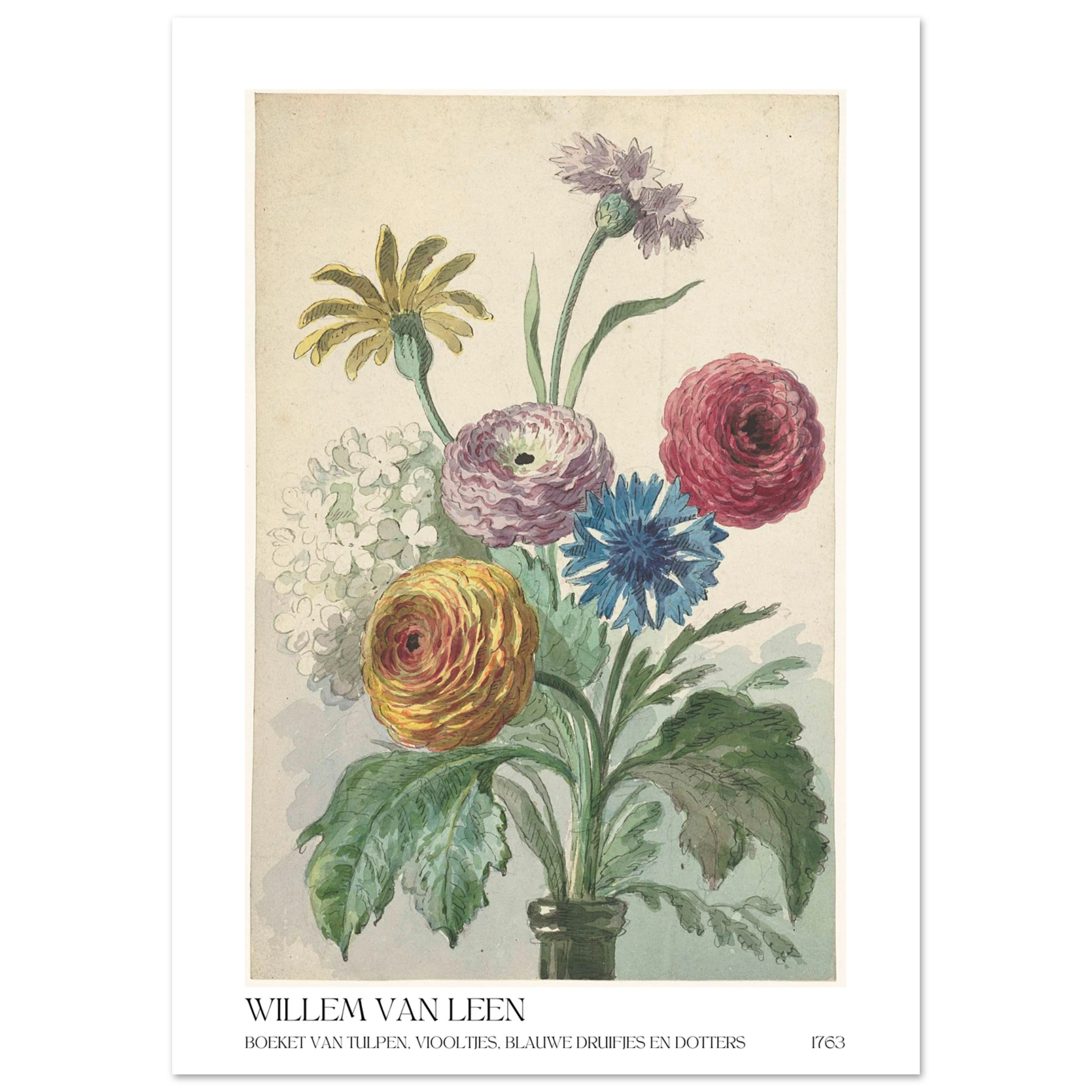 Boeket van Tulpen Poster - Calda Design Studio