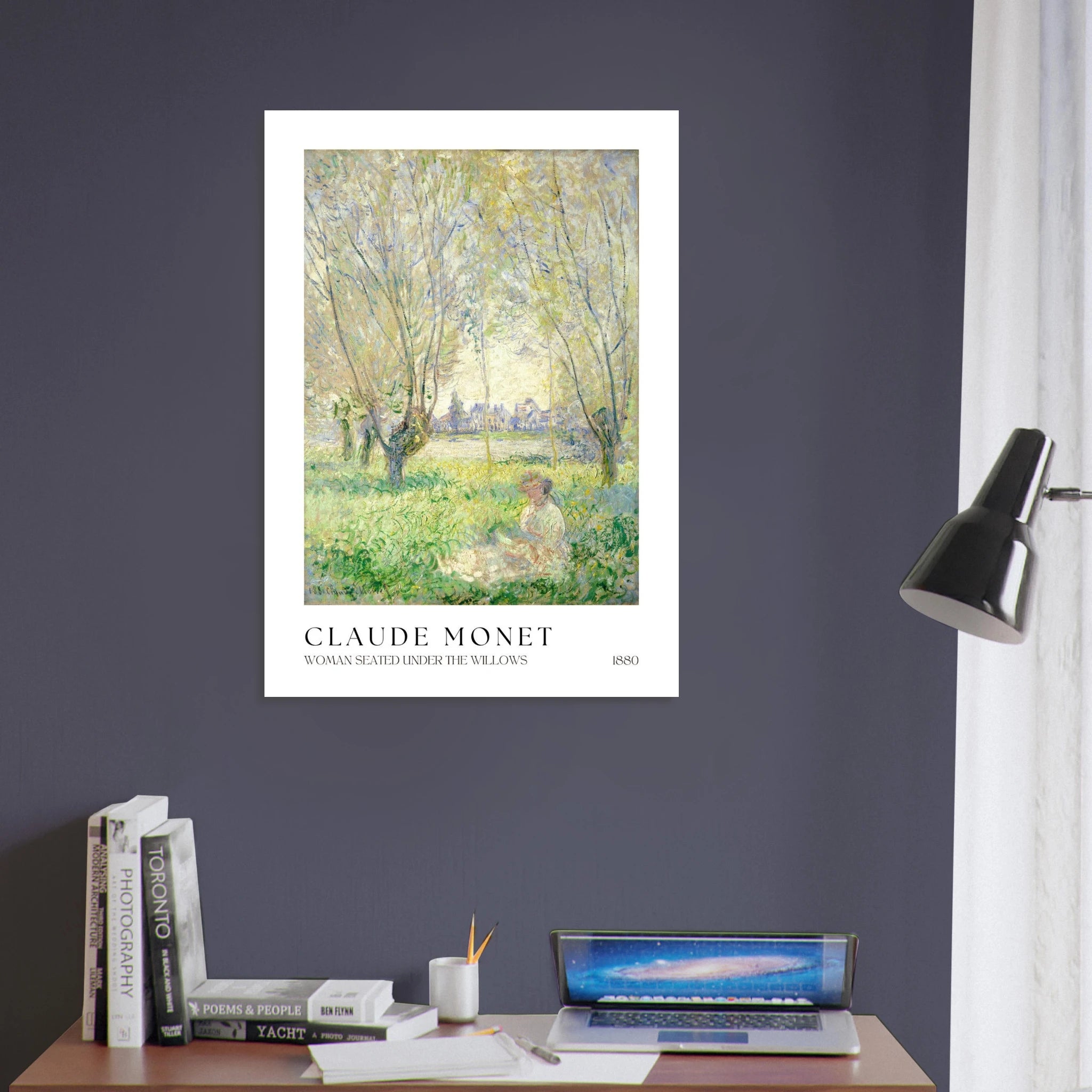 Woman seated under the willows Poster - Calda Design Studio