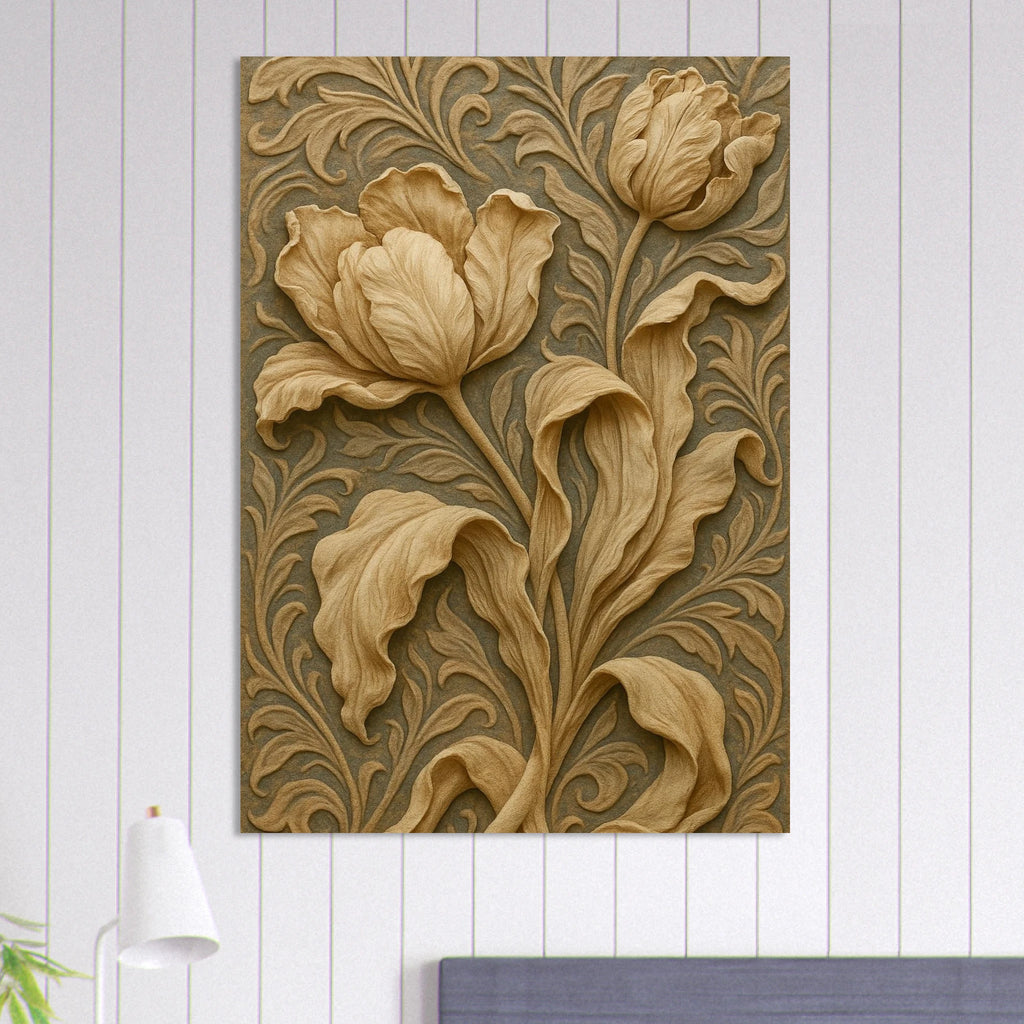 Tulip-Inspired Bas-Relief Poster - Calda Design Studio