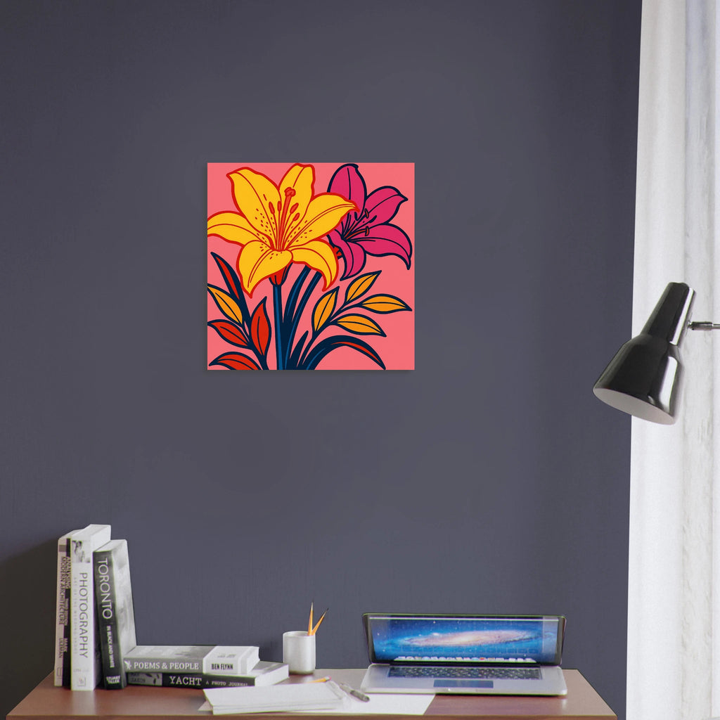 Vibrant Pop Art Lily Blossoms Poster - Calda Design Studio