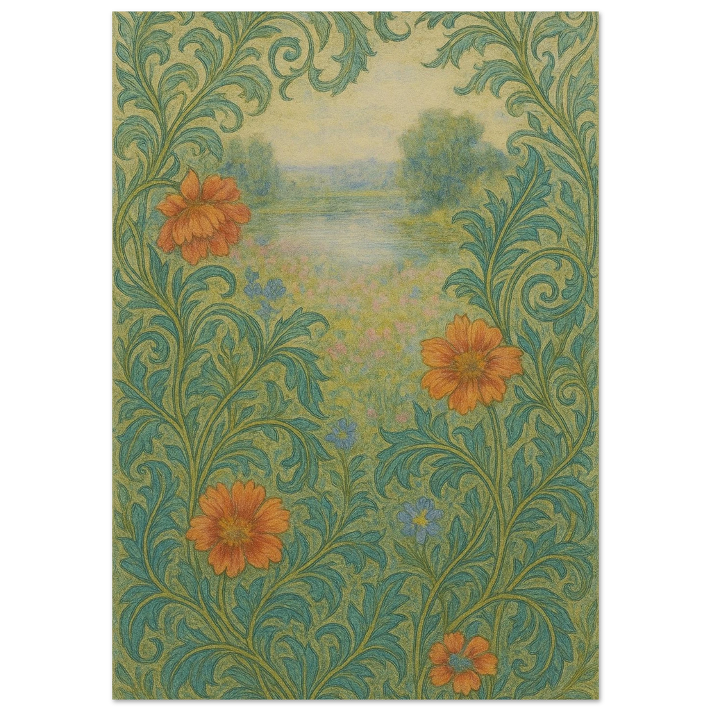 Impressionist Garden Poster - Calda Design Studio