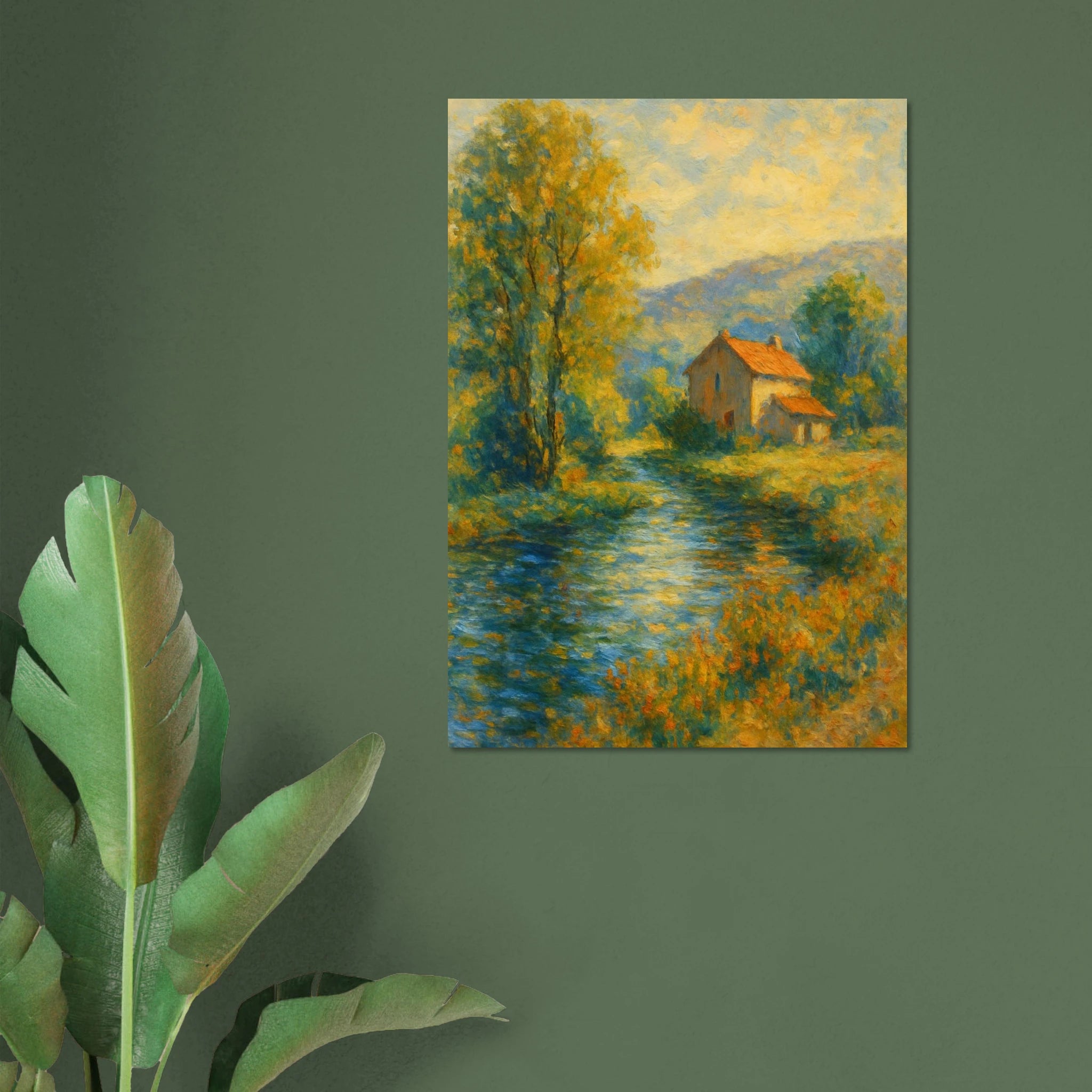 Serene River in Golden Light Poster - Calda Design Studio