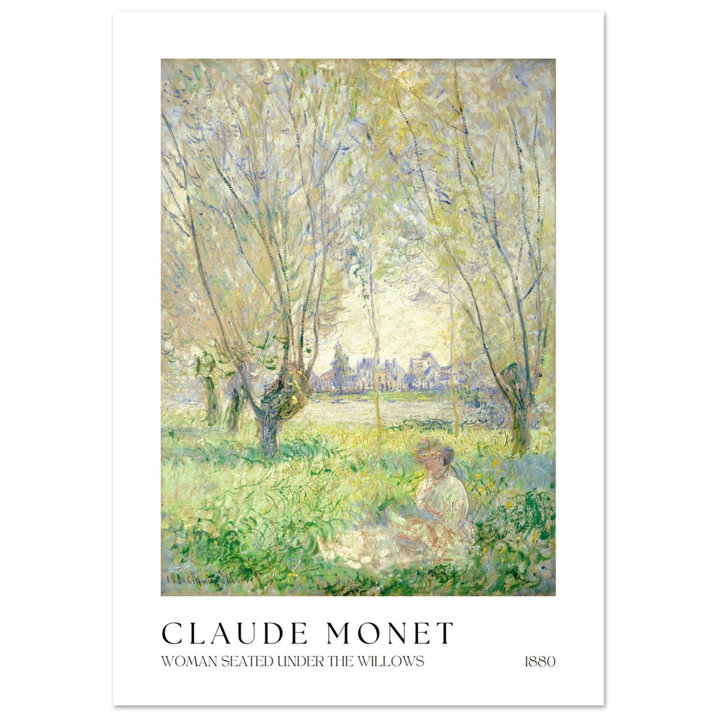 Woman seated under the willows Poster - Calda Design Studio
