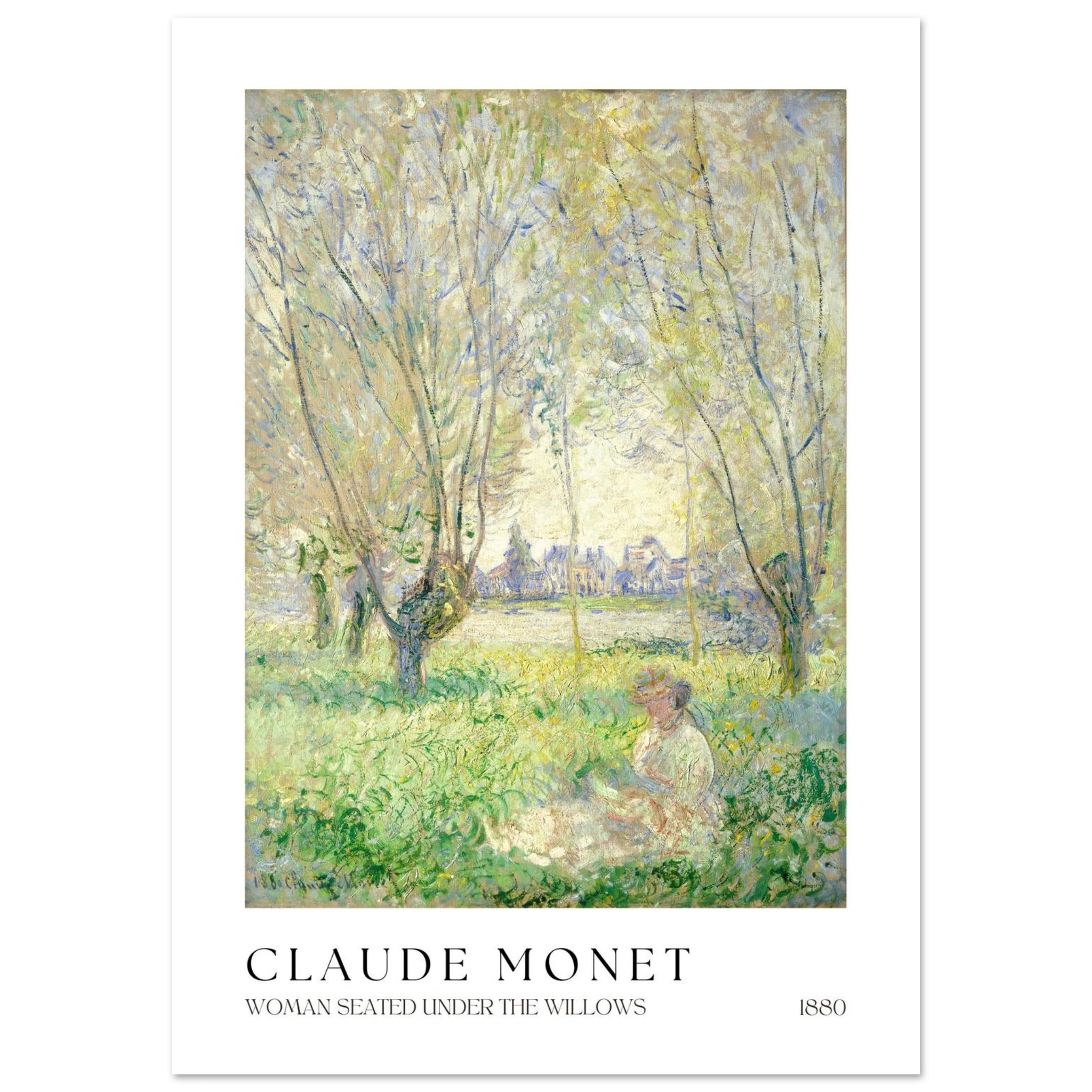 Woman seated under the willows Poster - Calda Design Studio