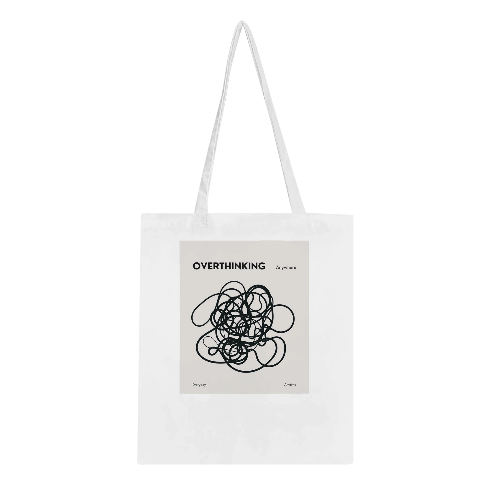 Overthinking Classic Tote Bag White - Calda Design Studio