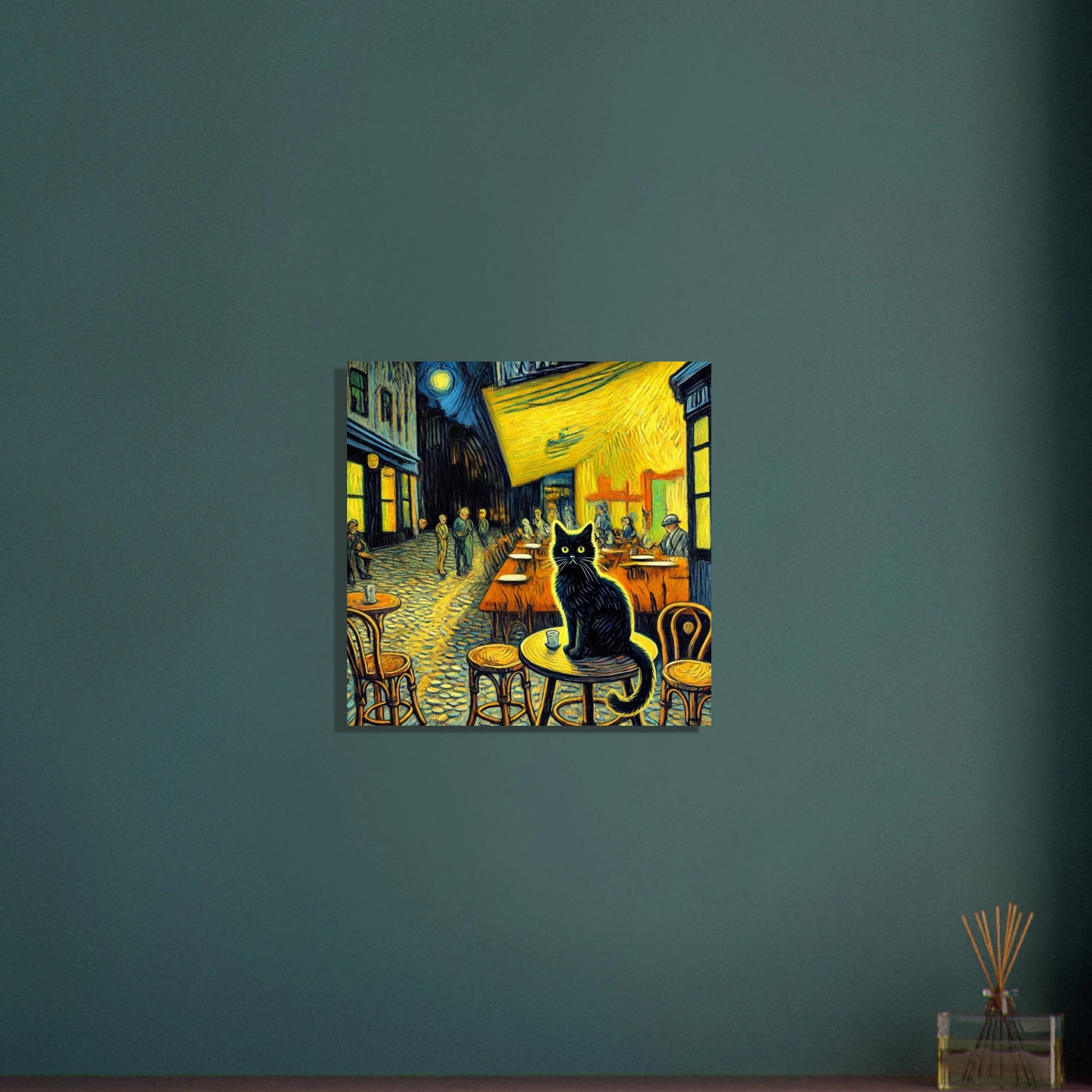 Caféterasse am Abend Poster - Calda Design Studio