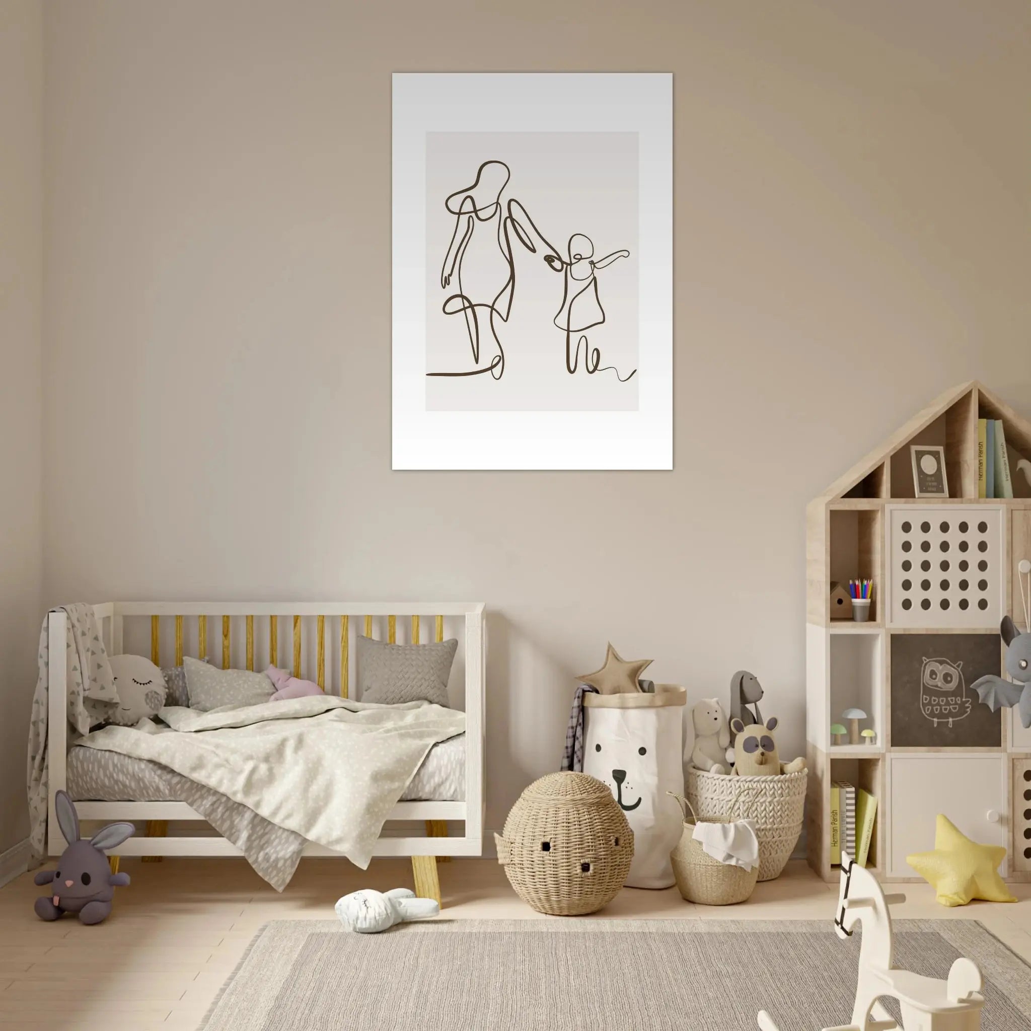 Mother and Daughter Walk Poster - Calda Design Studio