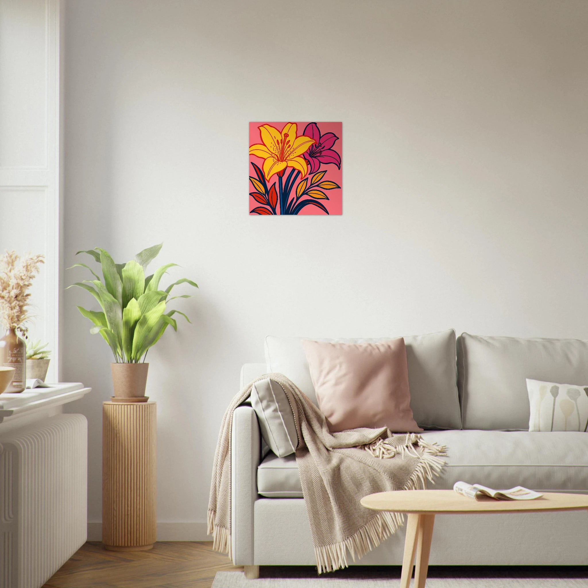 Vibrant Pop Art Lily Blossoms Poster - Calda Design Studio