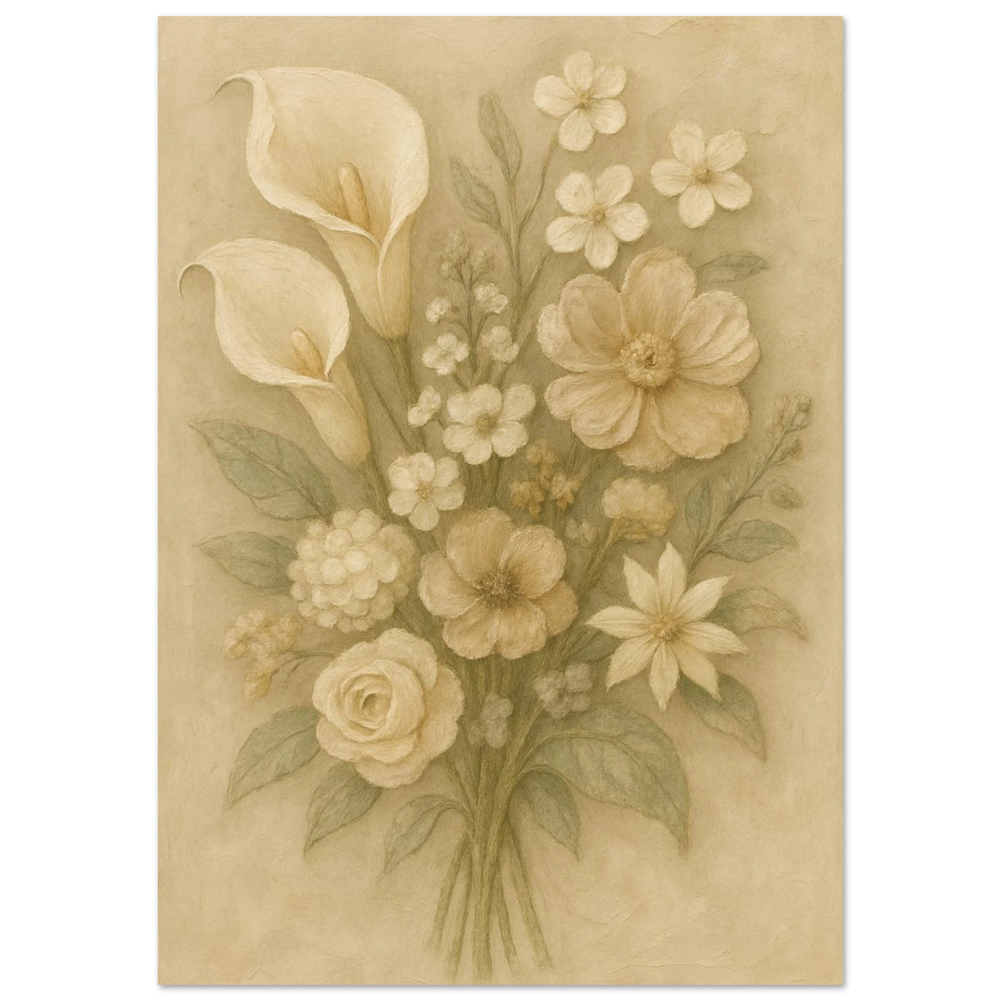 Soft Floral Arrangment Poster - Calda Design Studio