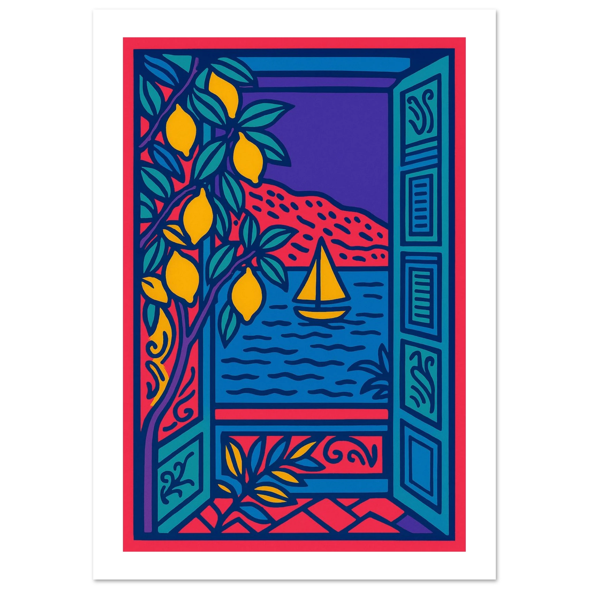 Mediterranean Vista Poster - Calda Design Studio