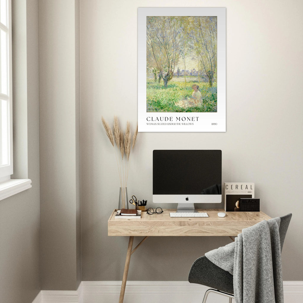 Woman seated under the willows Poster - Calda Design Studio