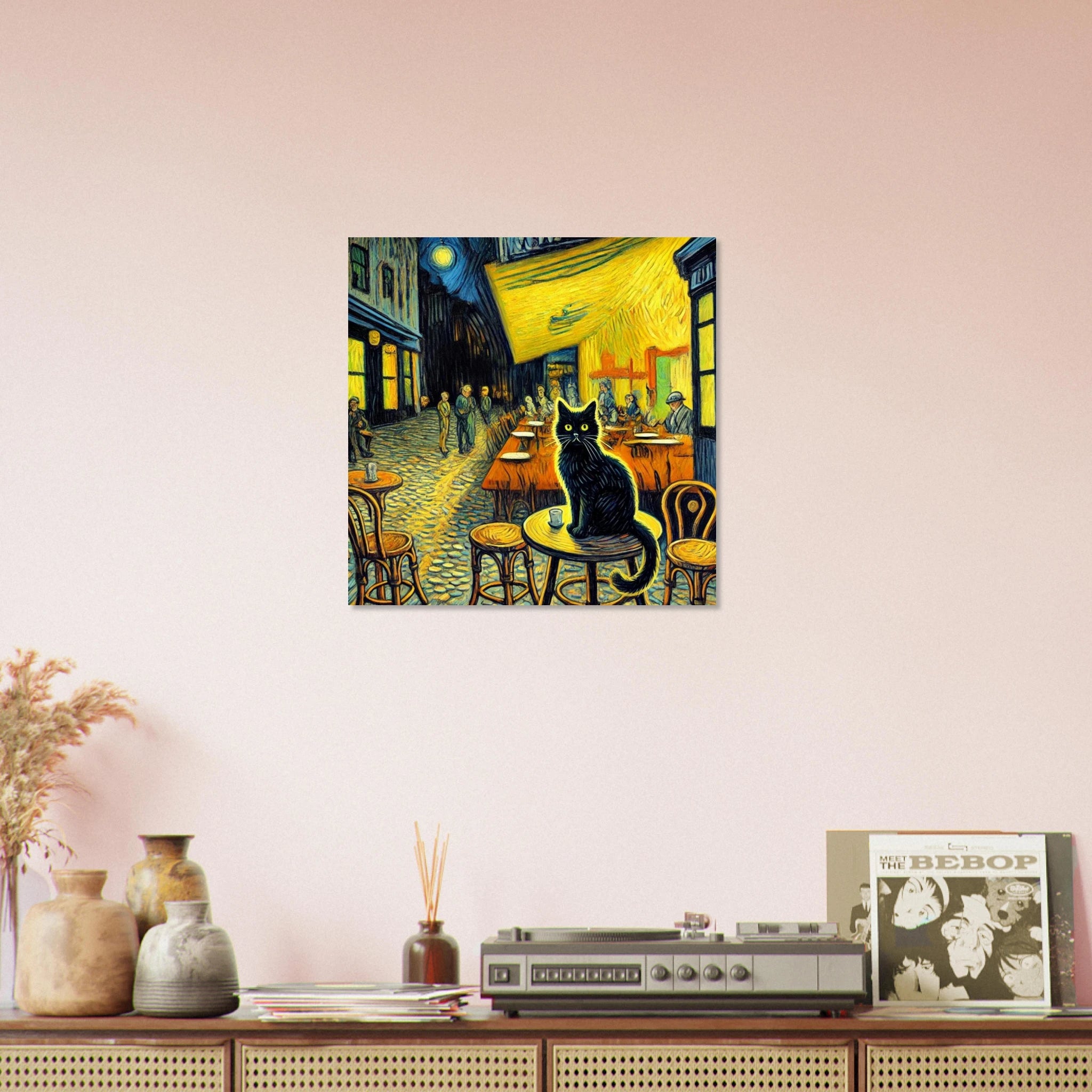 Caféterasse am Abend Poster - Calda Design Studio