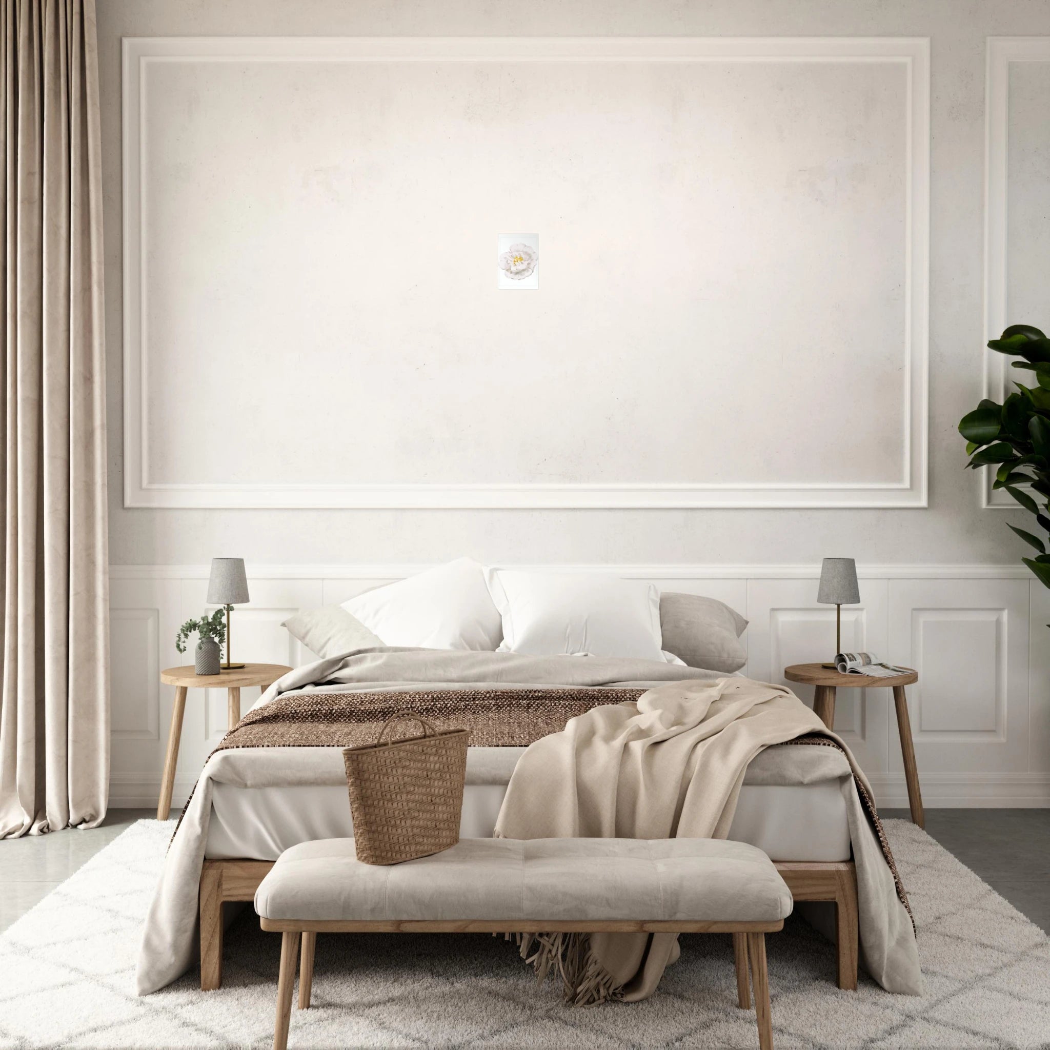 White Flower Poster - Calda Design Studio