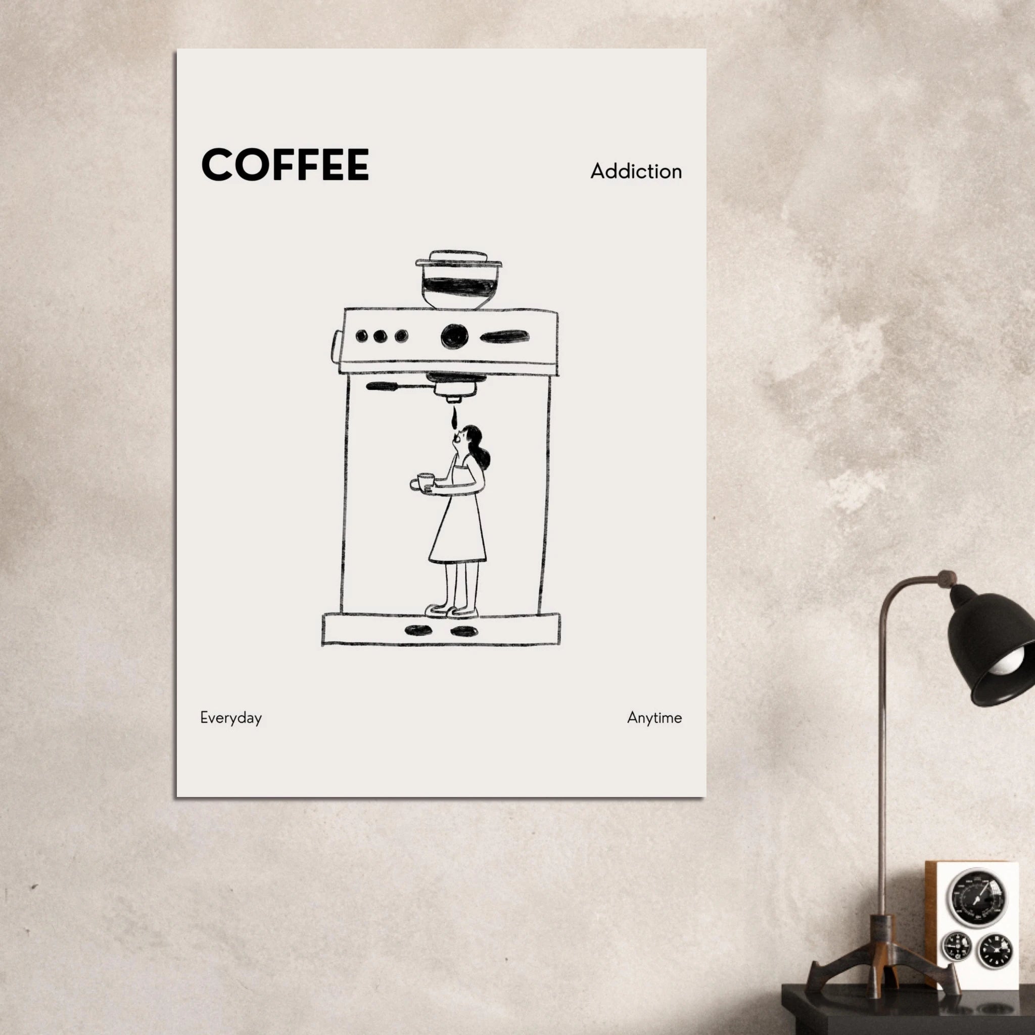 Coffee Addiction Poster - Calda Design Studio