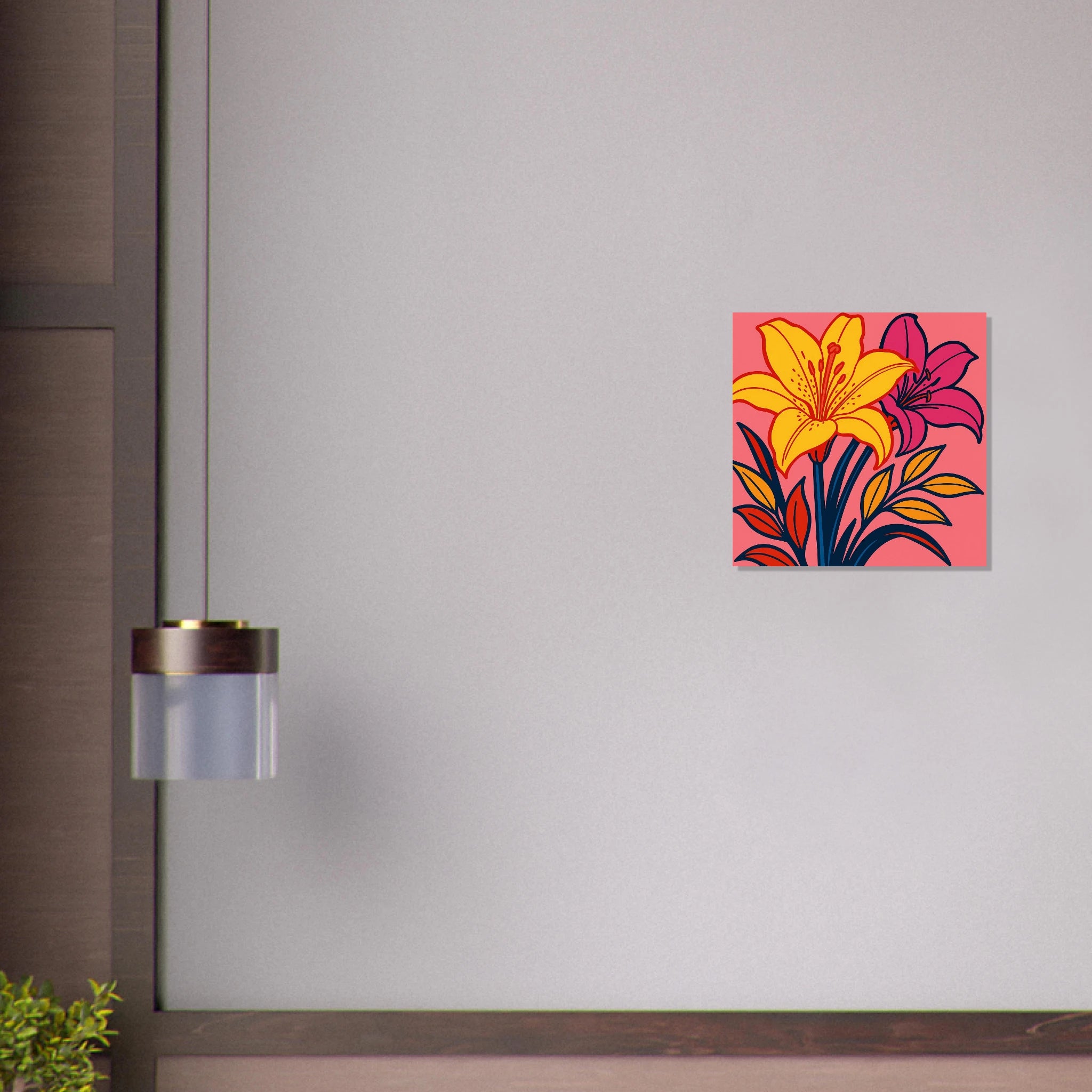 Vibrant Pop Art Lily Blossoms Poster - Calda Design Studio