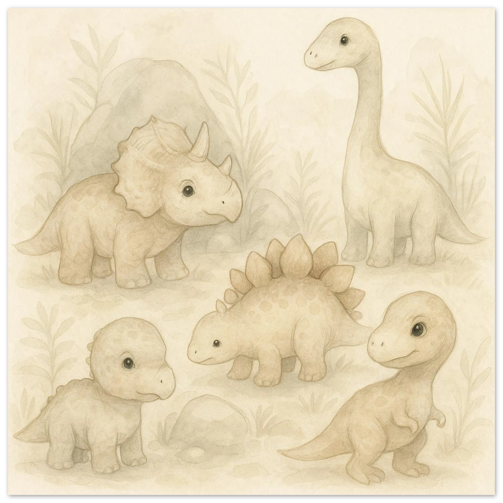 Dinosaur Friends Poster - Calda Design Studio