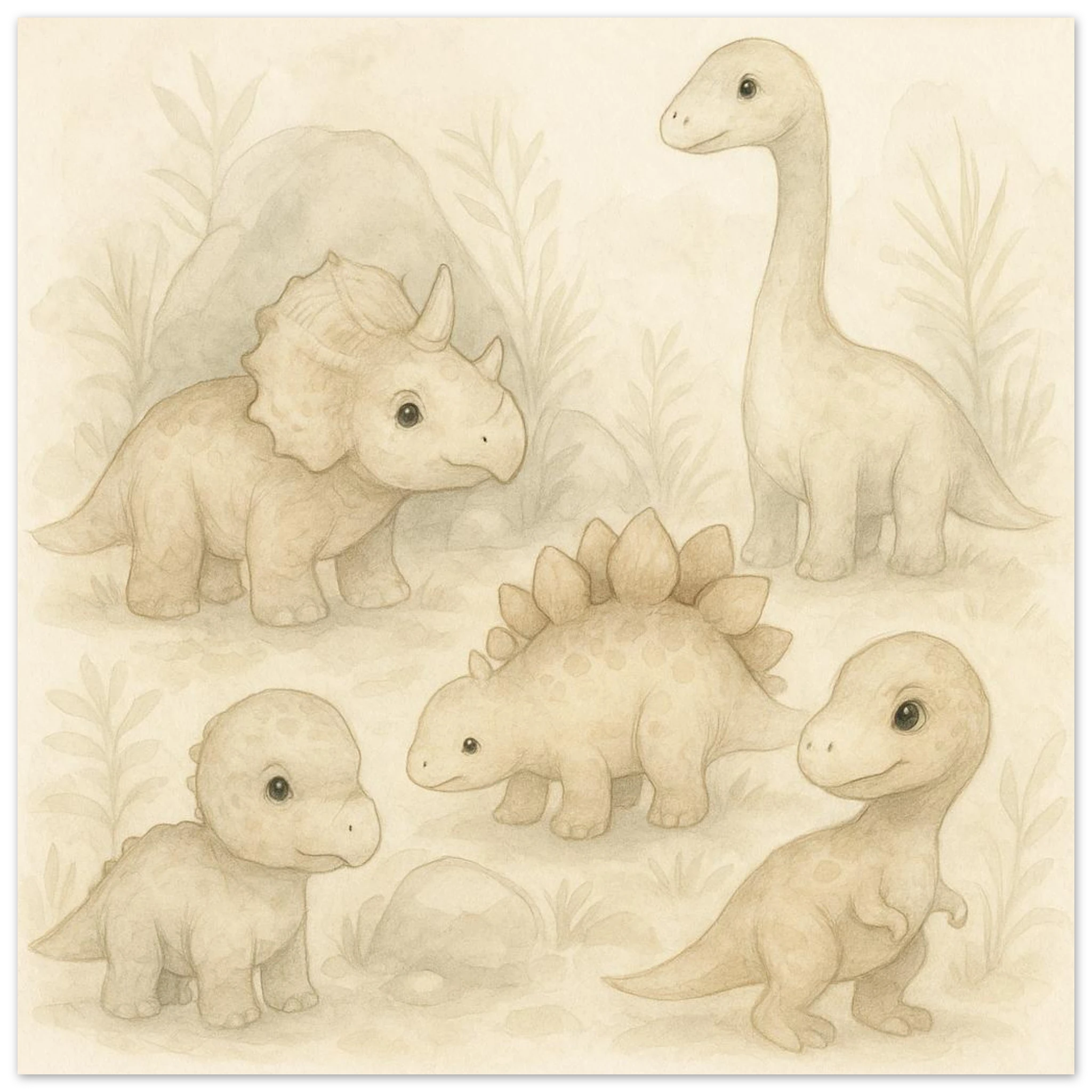 Dinosaur Friends Poster - Calda Design Studio