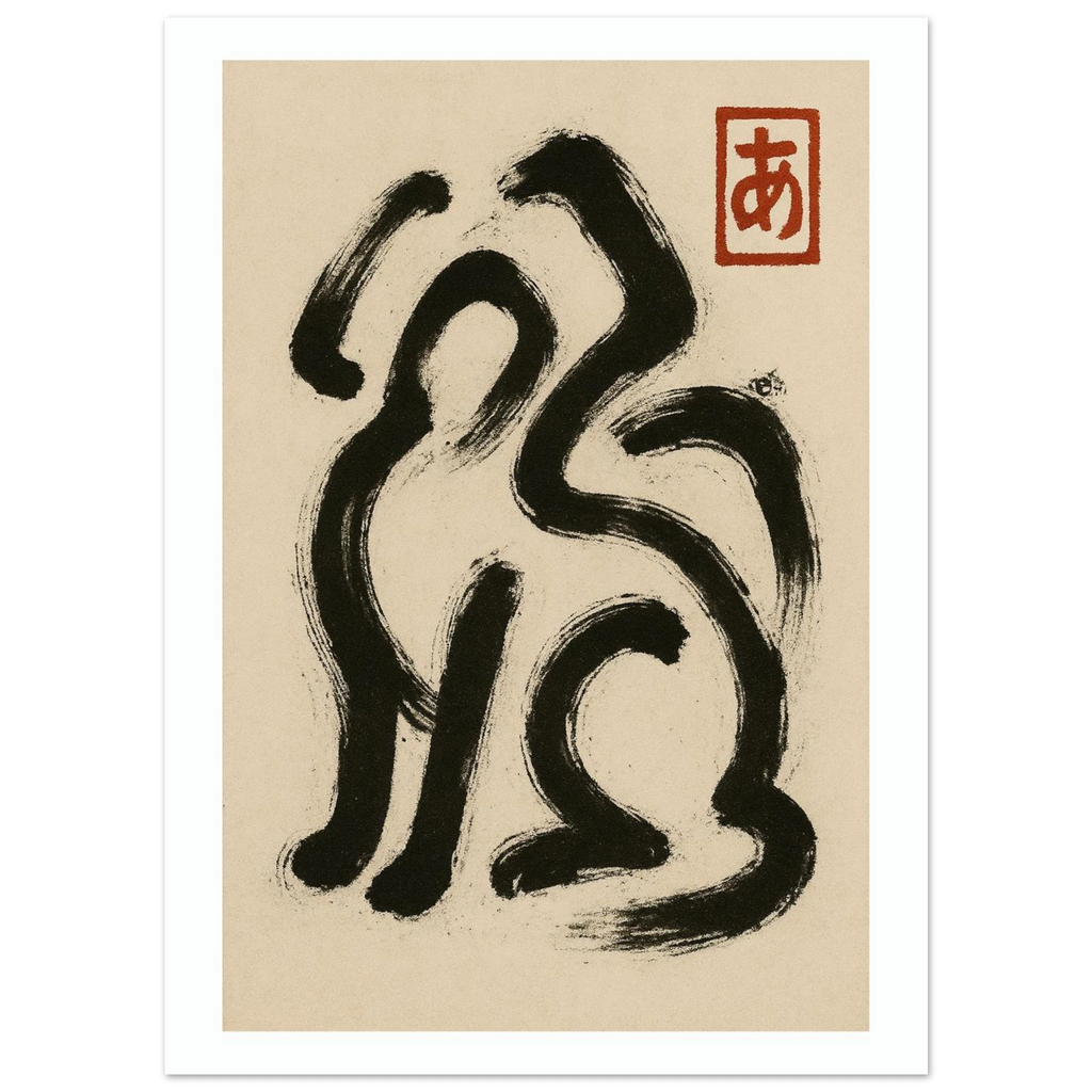 Abstract Dog Poster - Calda Design Studio