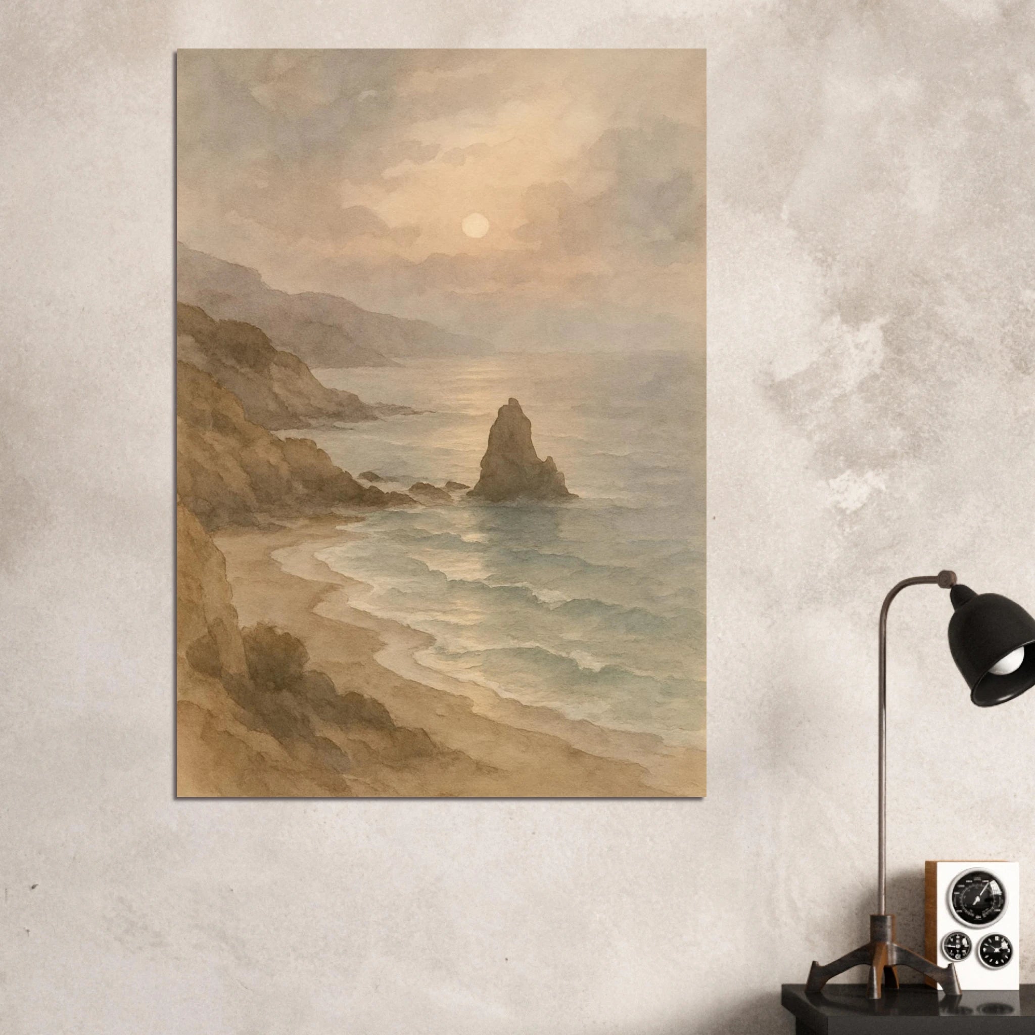 Küstenlandschaft bei Dämmerung Poster - Calda Design Studio