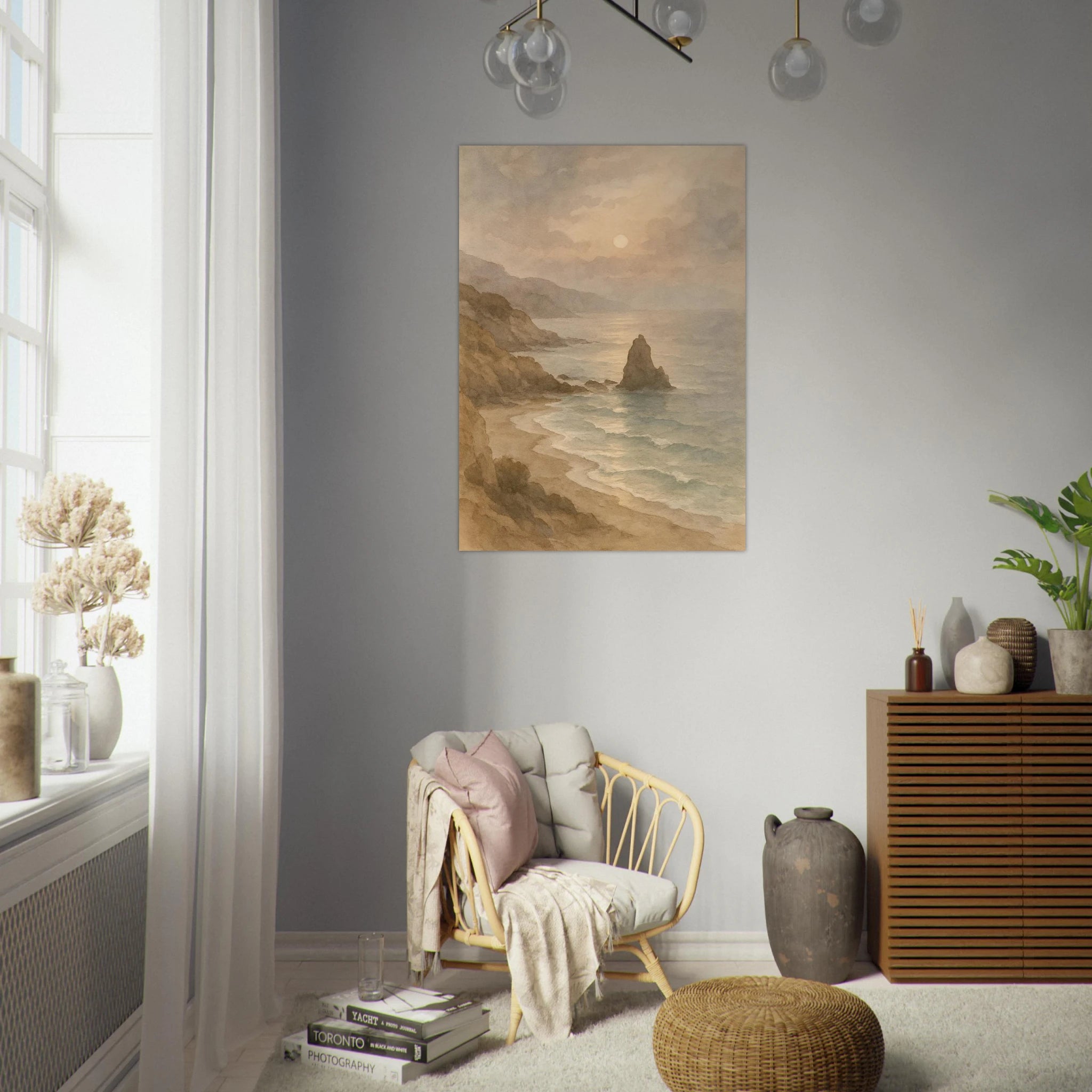 Küstenlandschaft bei Dämmerung Poster - Calda Design Studio
